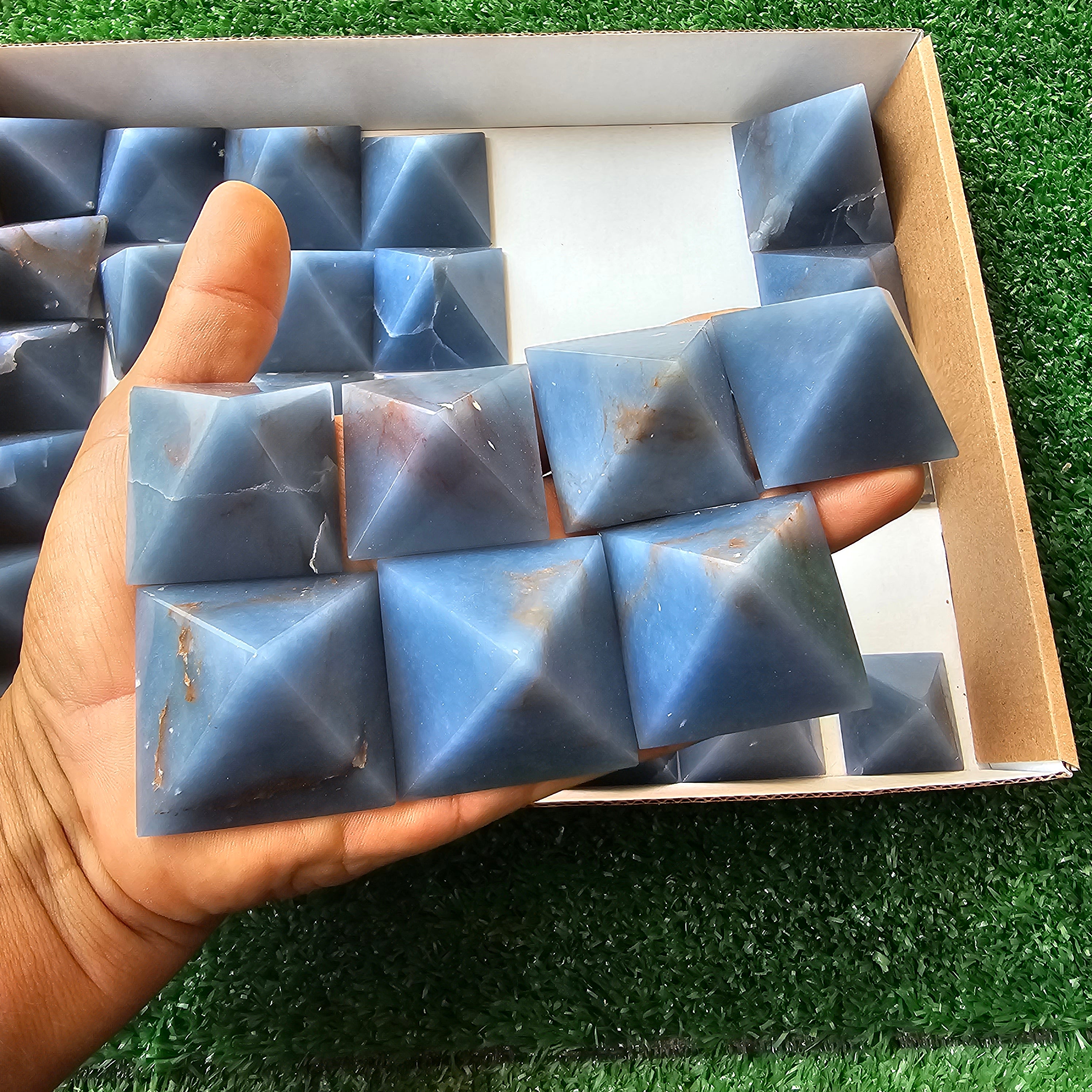 36 pc blue angelite pyramids