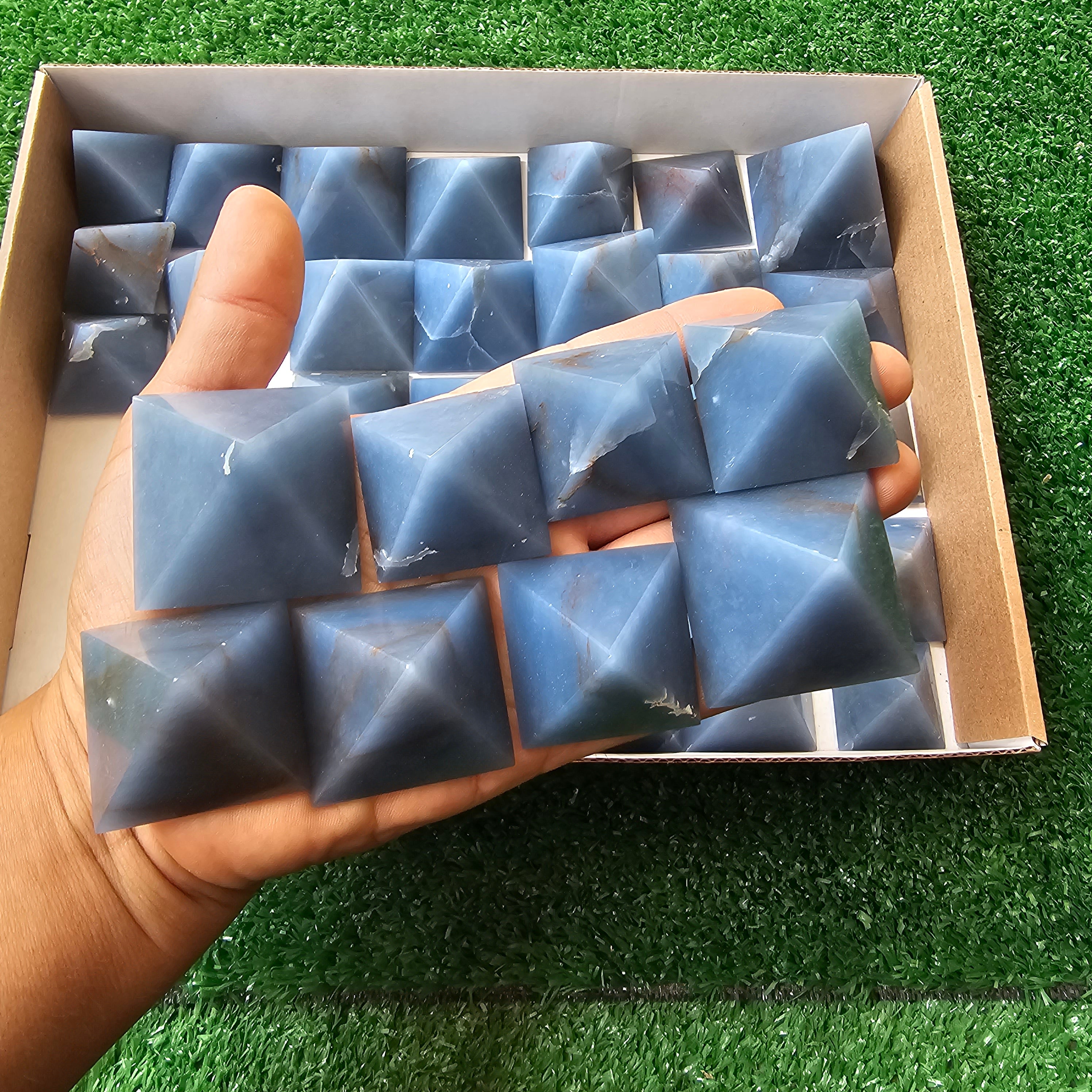 36 pc blue angelite pyramids