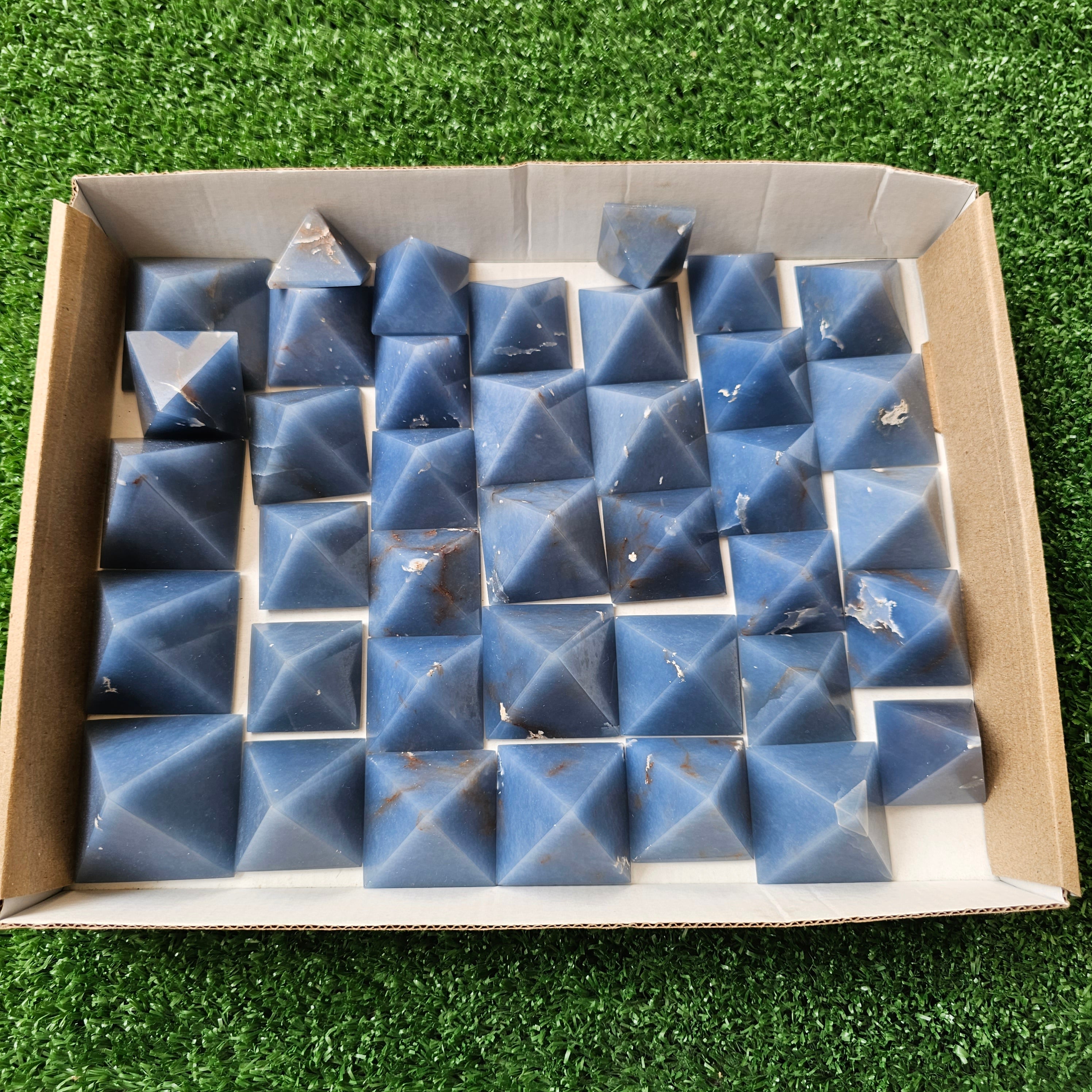 40 pc blue angelite pyramids
