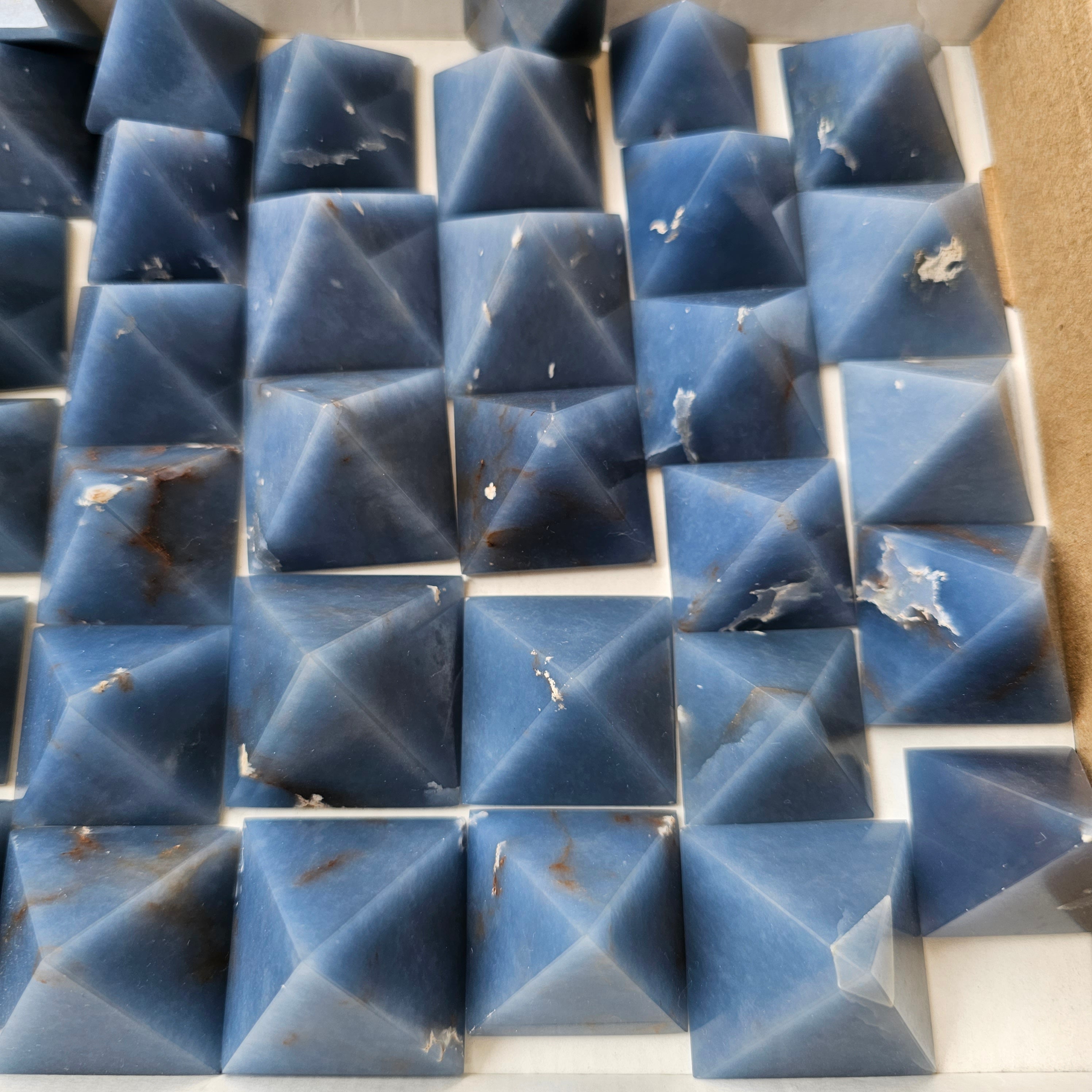 40 pc blue angelite pyramids