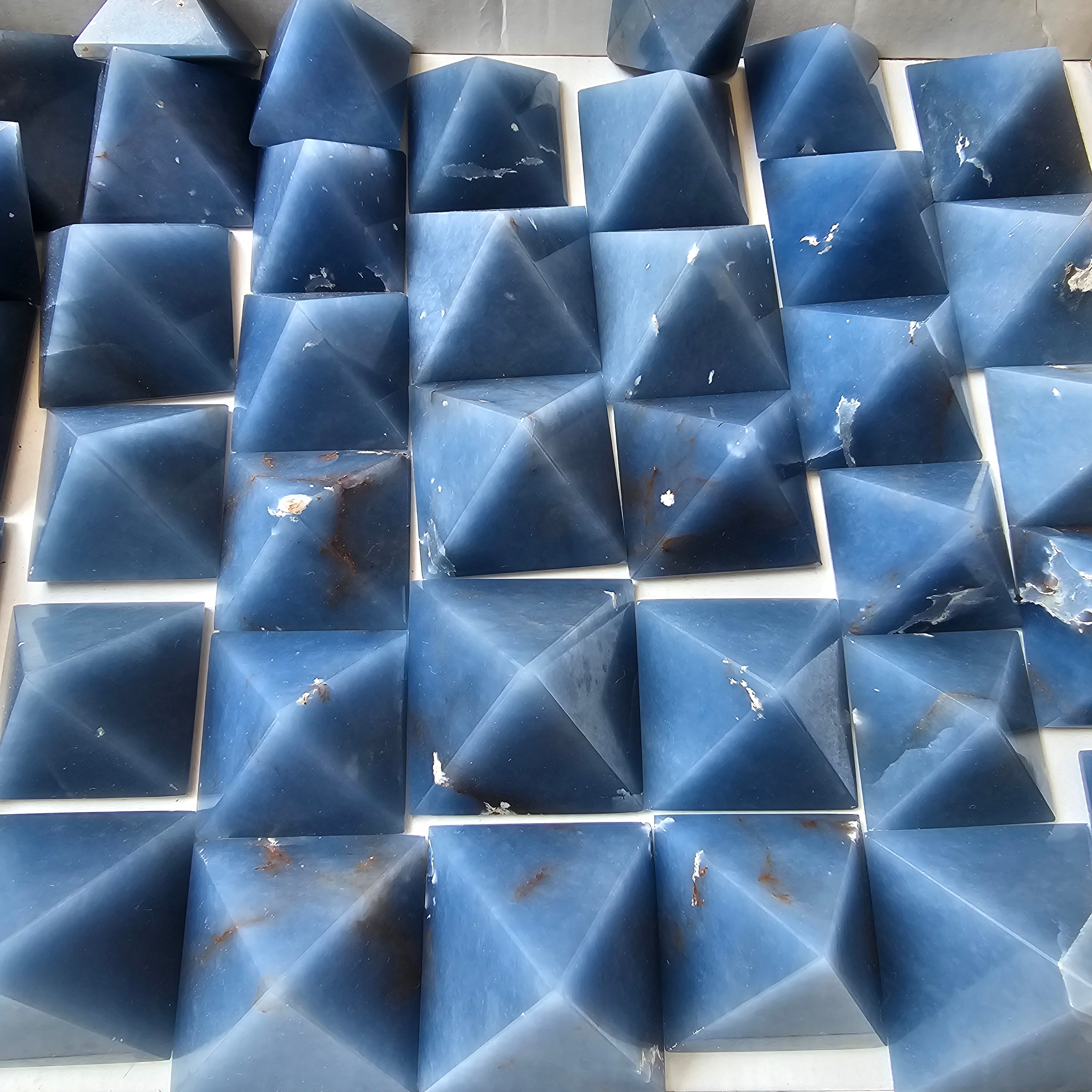 40 pc blue angelite pyramids