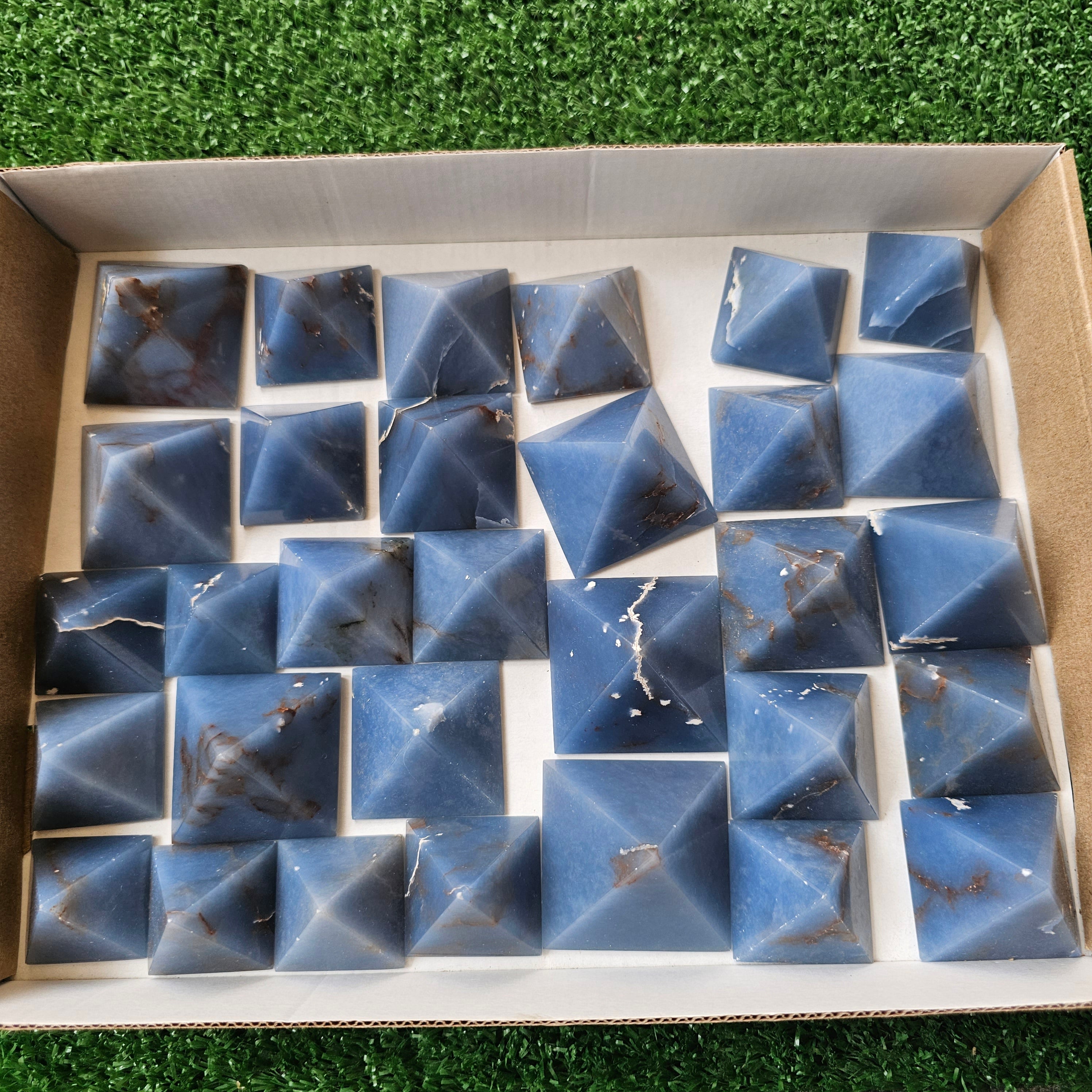 31 pc blue angelite pyramids
