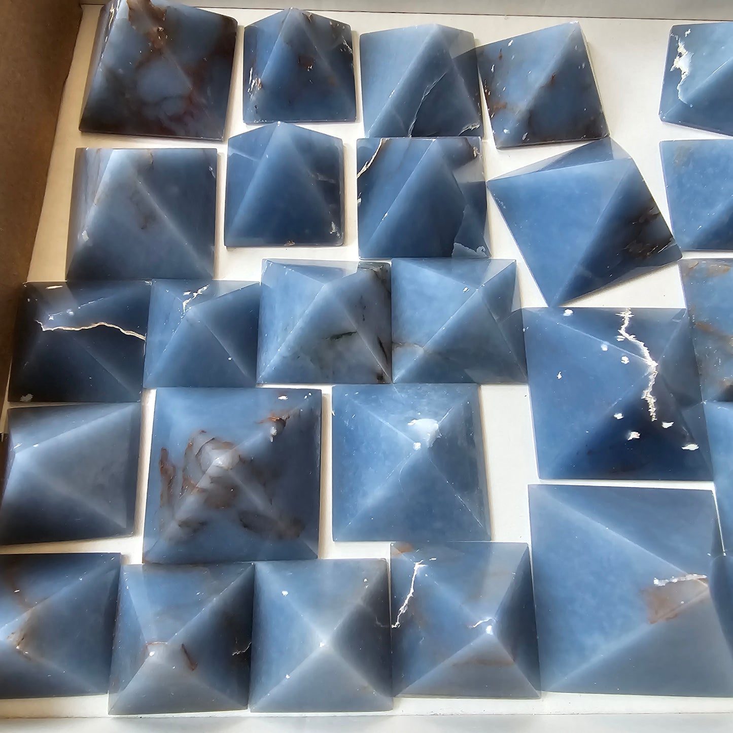 31 pc blue angelite pyramids