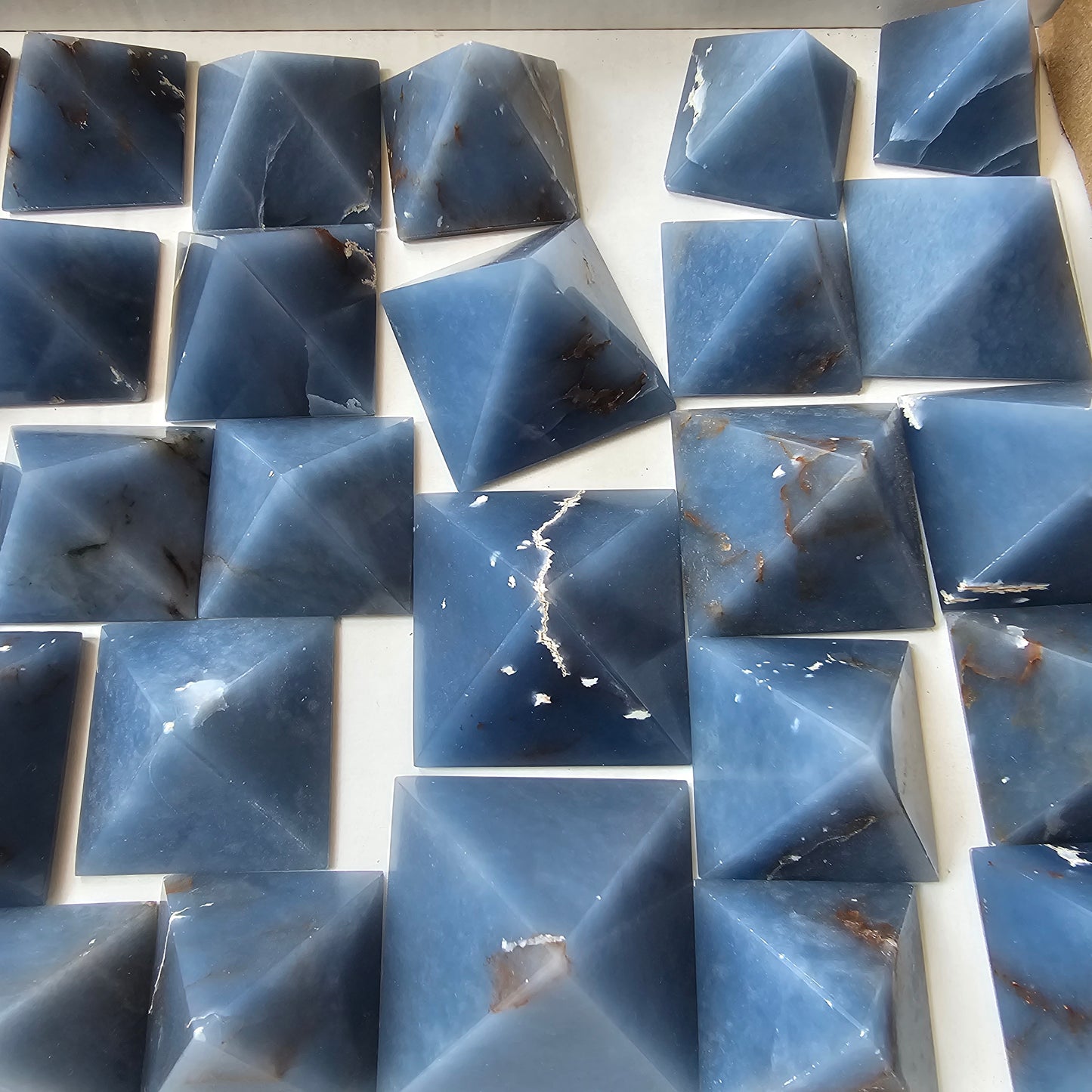 31 pc blue angelite pyramids