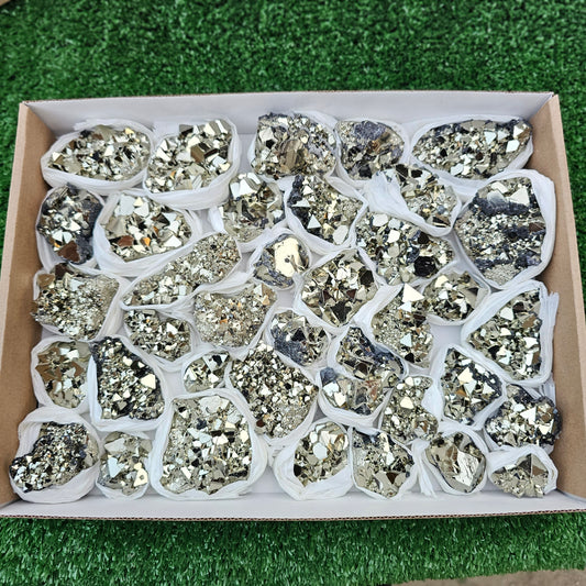 38 pc pyrite octahedral with sphalerite