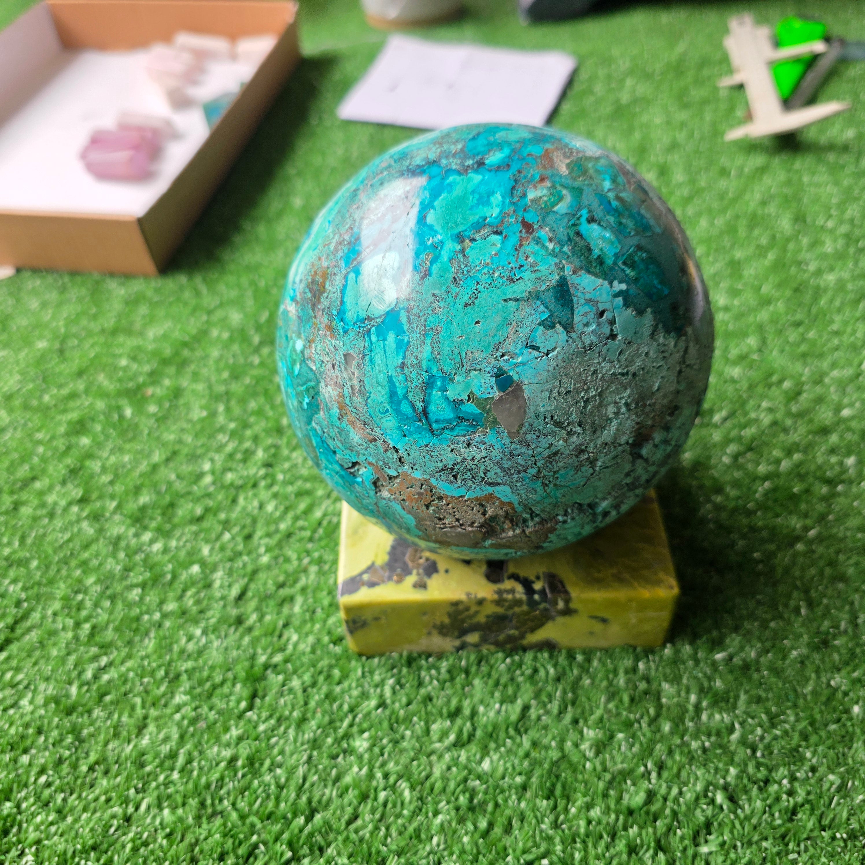 1 pc Chrysocolla Sphere