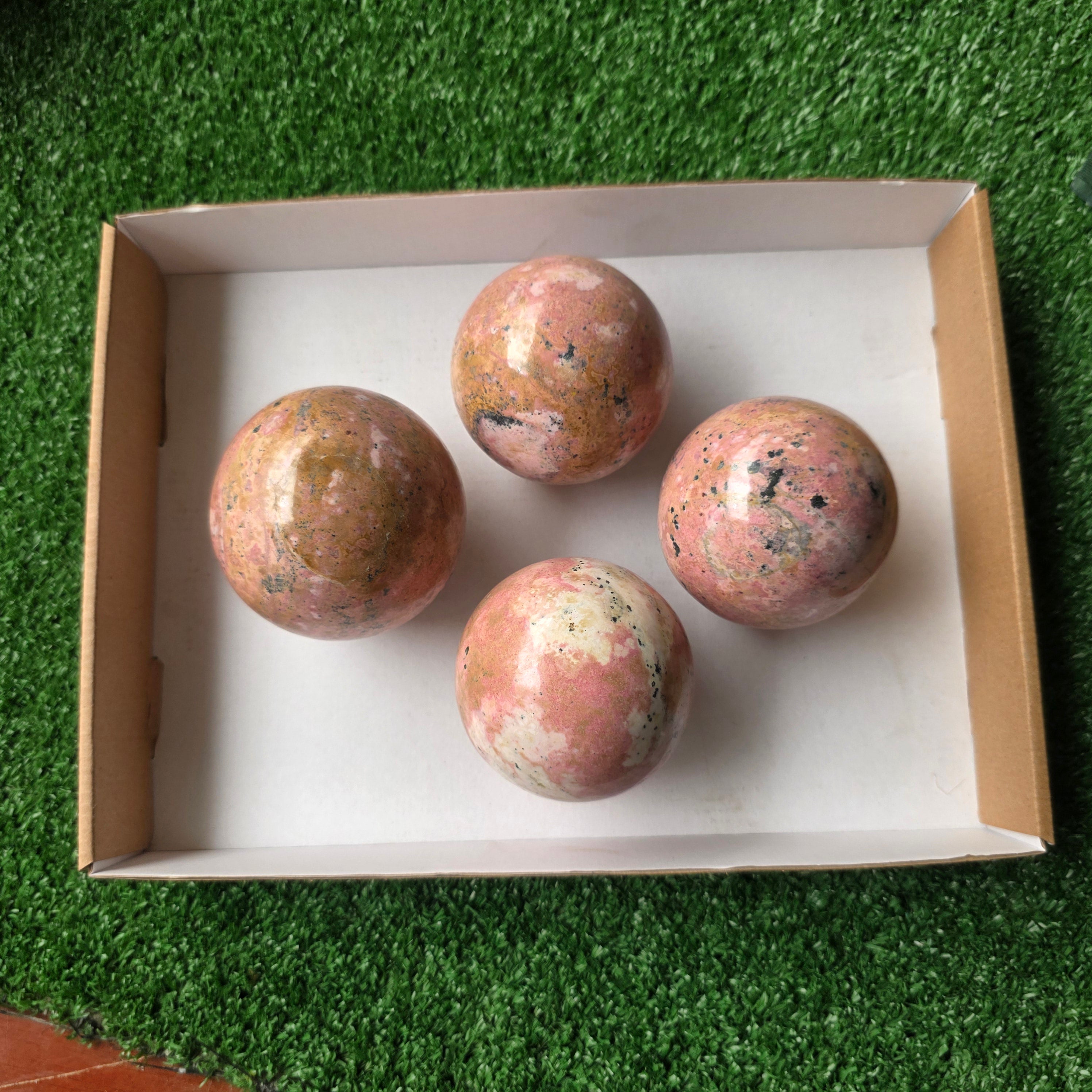 Lot 4 pcs Rhodonite Sphere