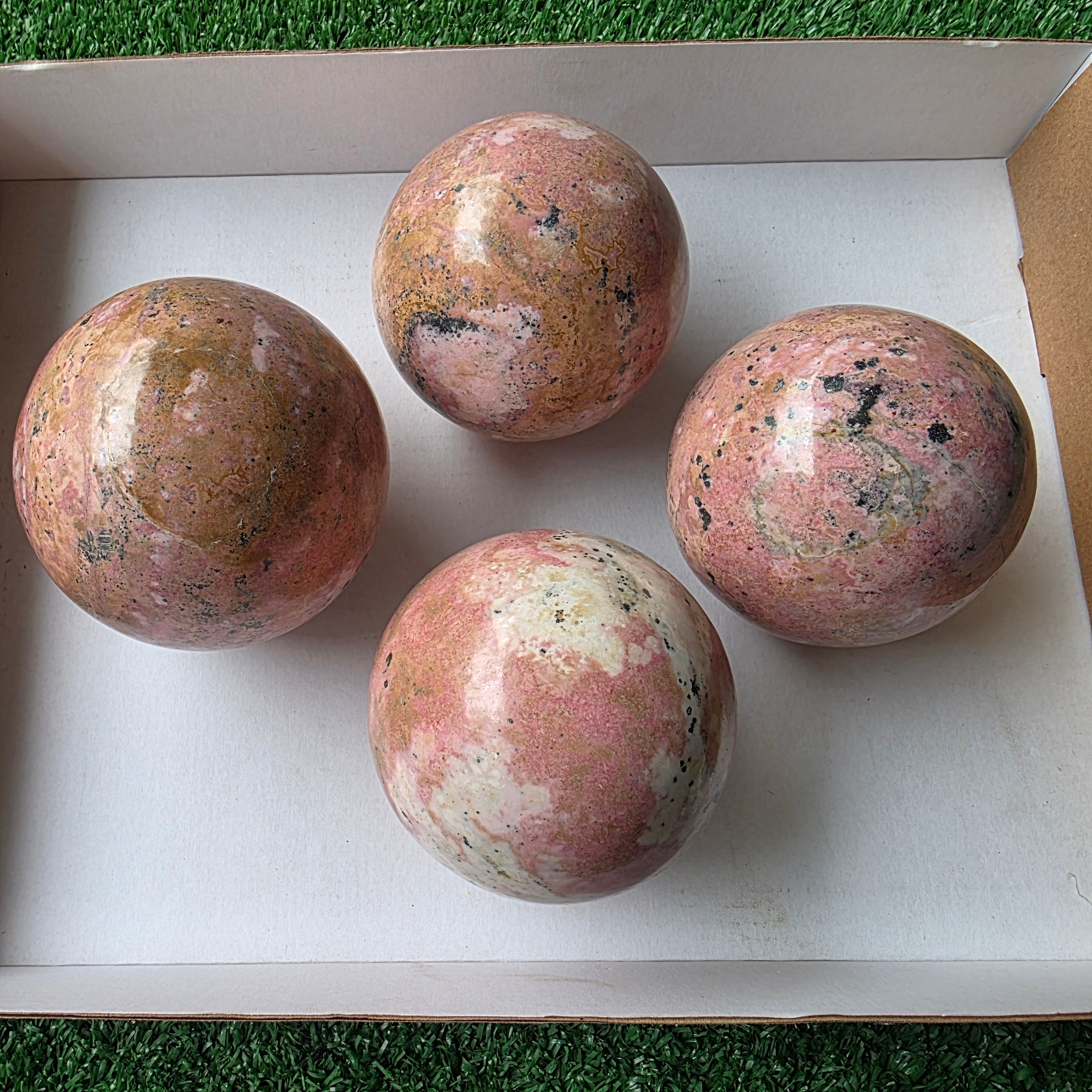 Lot 4 pcs Rhodonite Sphere