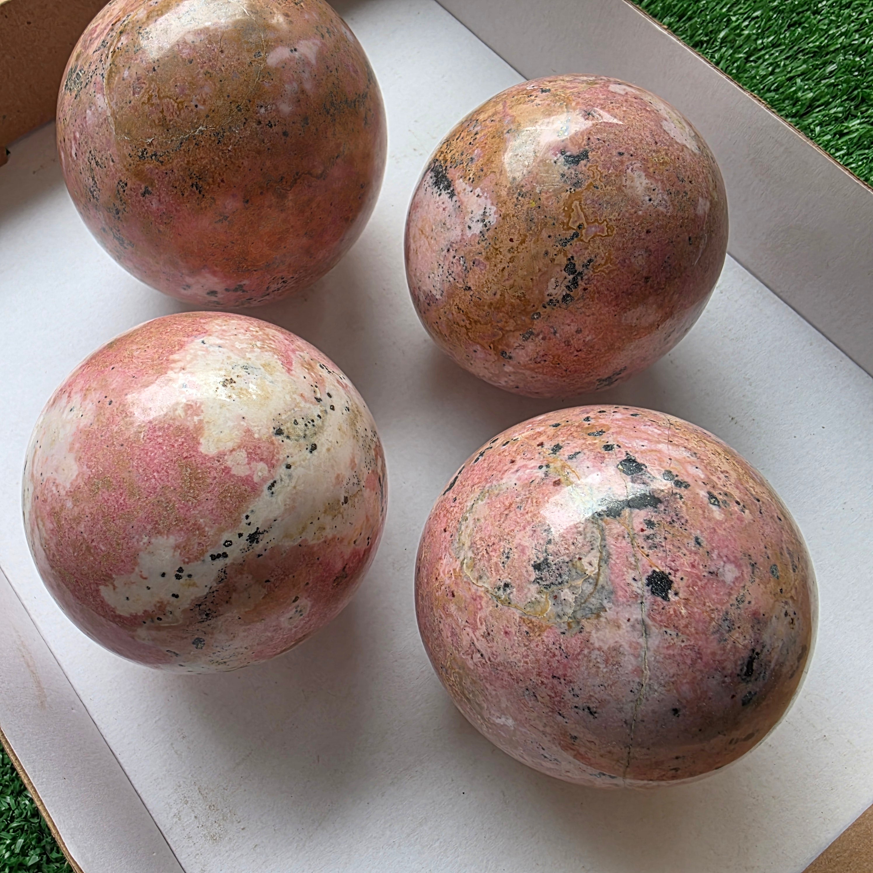 Lot 4 pcs Rhodonite Sphere