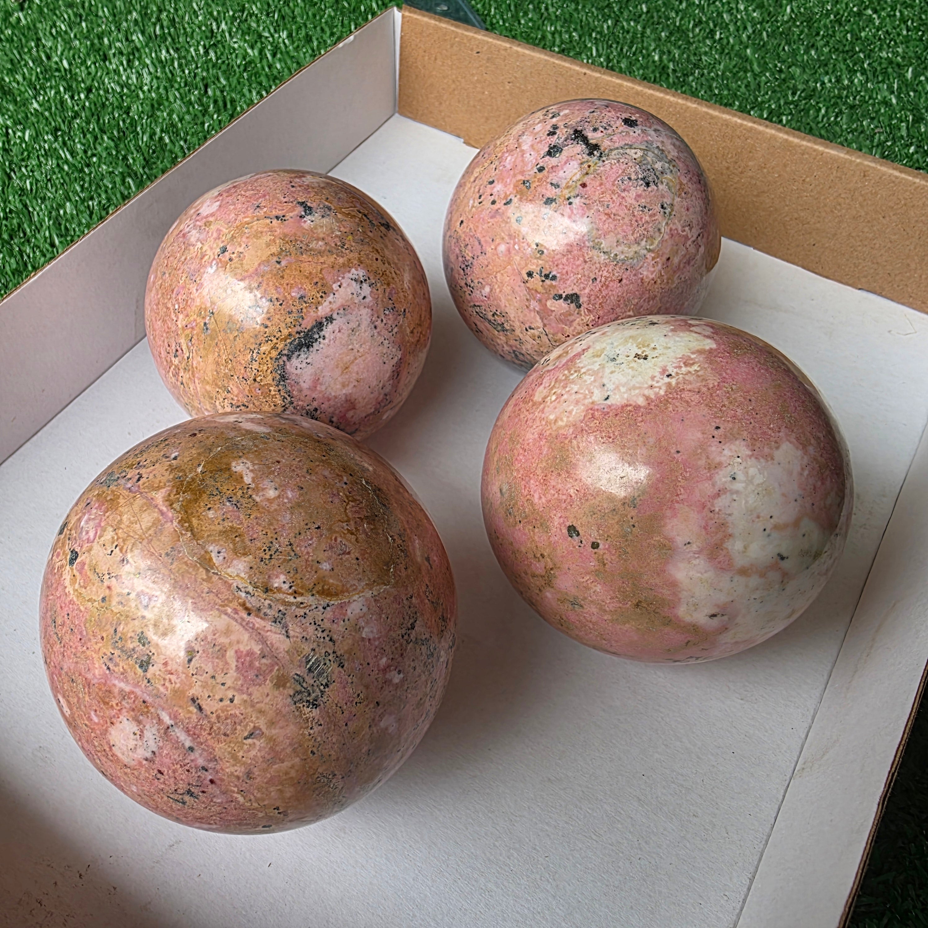Lot 4 pcs Rhodonite Sphere