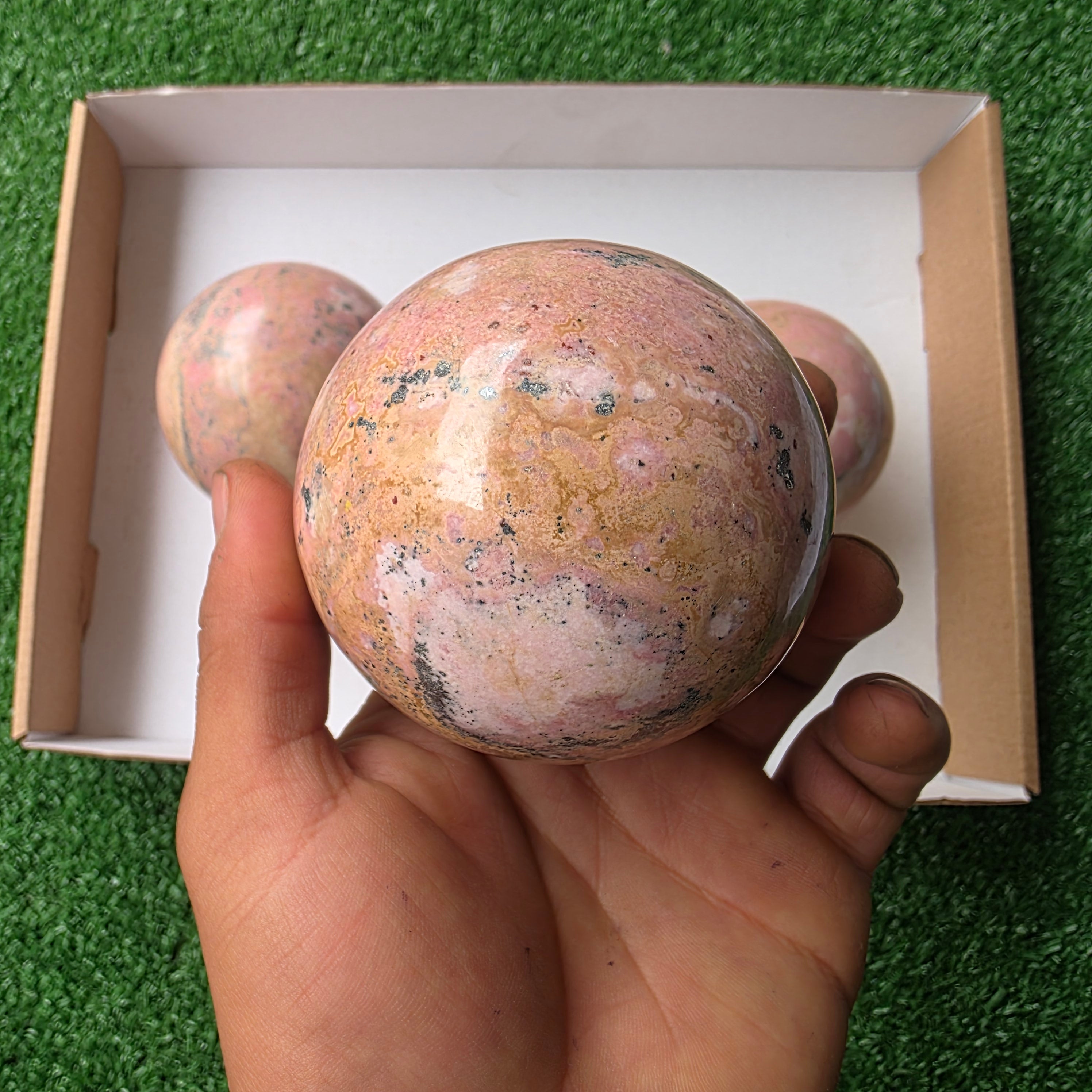 Lot 4 pcs Rhodonite Sphere