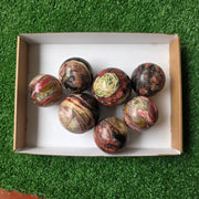 Lot 7 pcs strawberry pink opal Sphere