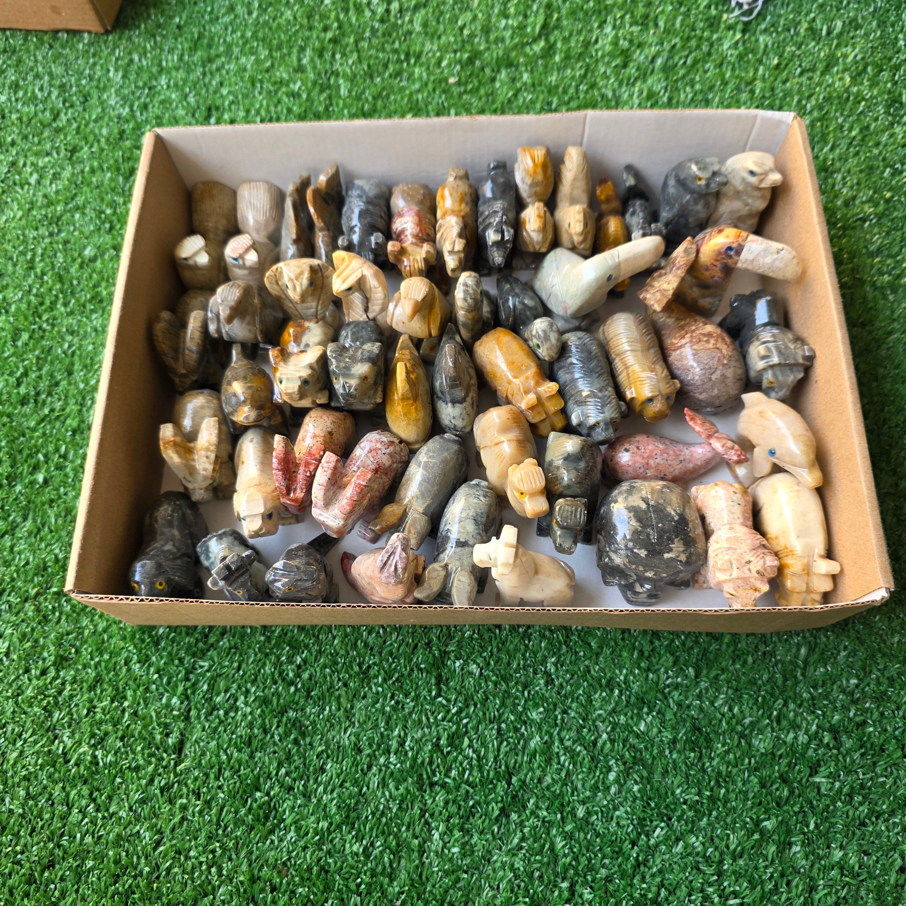 Lot 54 pcs Soapstone Animals