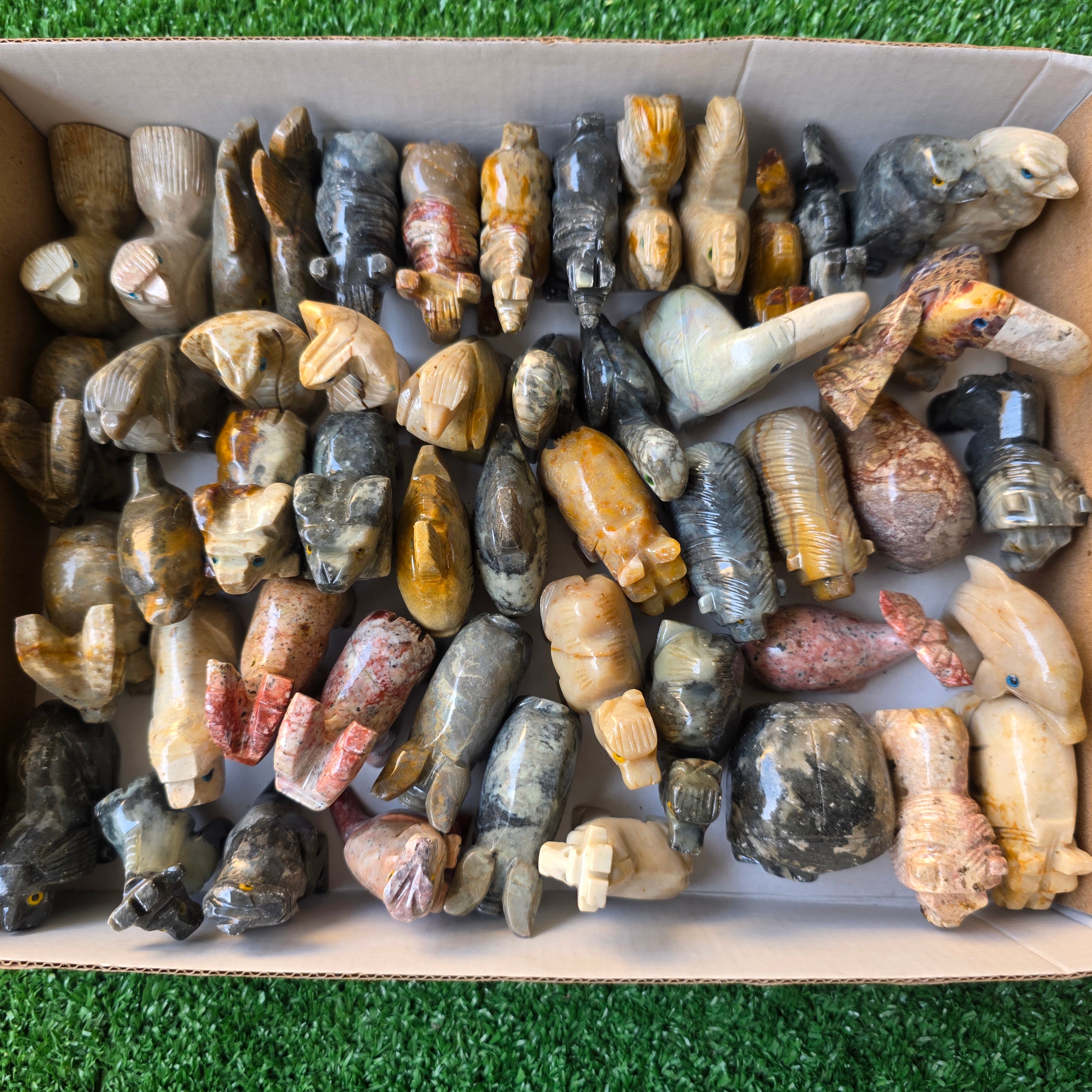 Lot 54 pcs Soapstone Animals