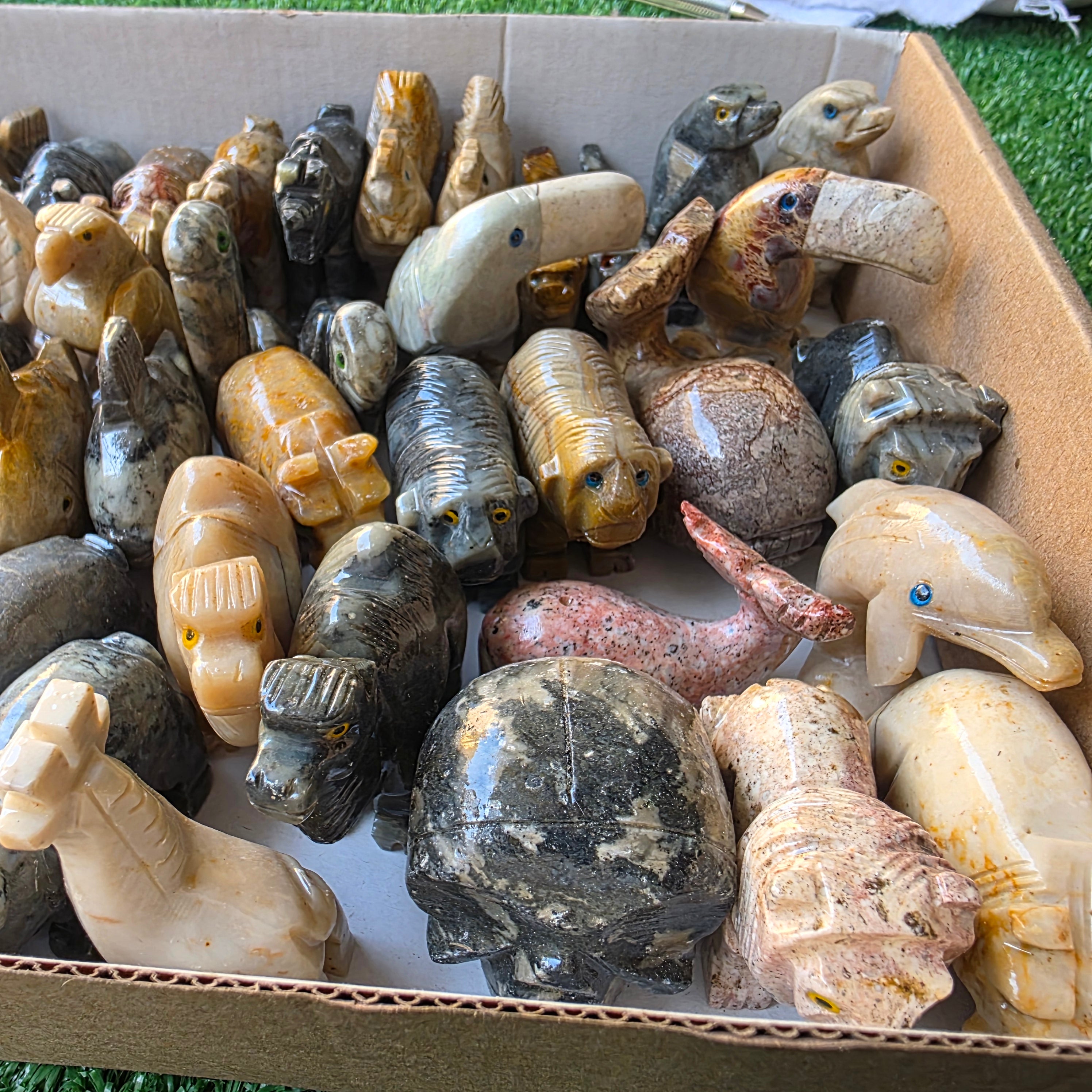 Lot 54 pcs Soapstone Animals