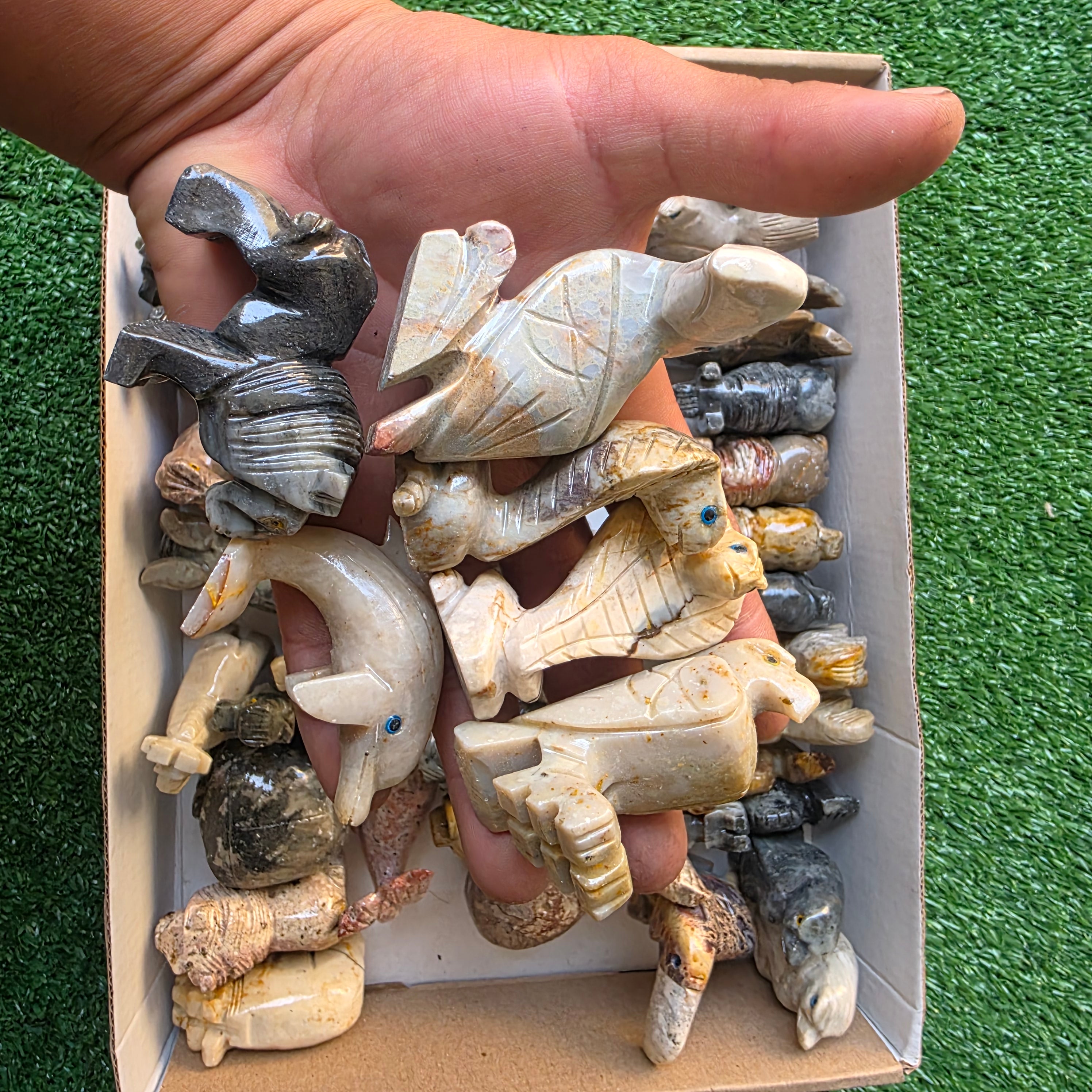 Lot 54 pcs Soapstone Animals