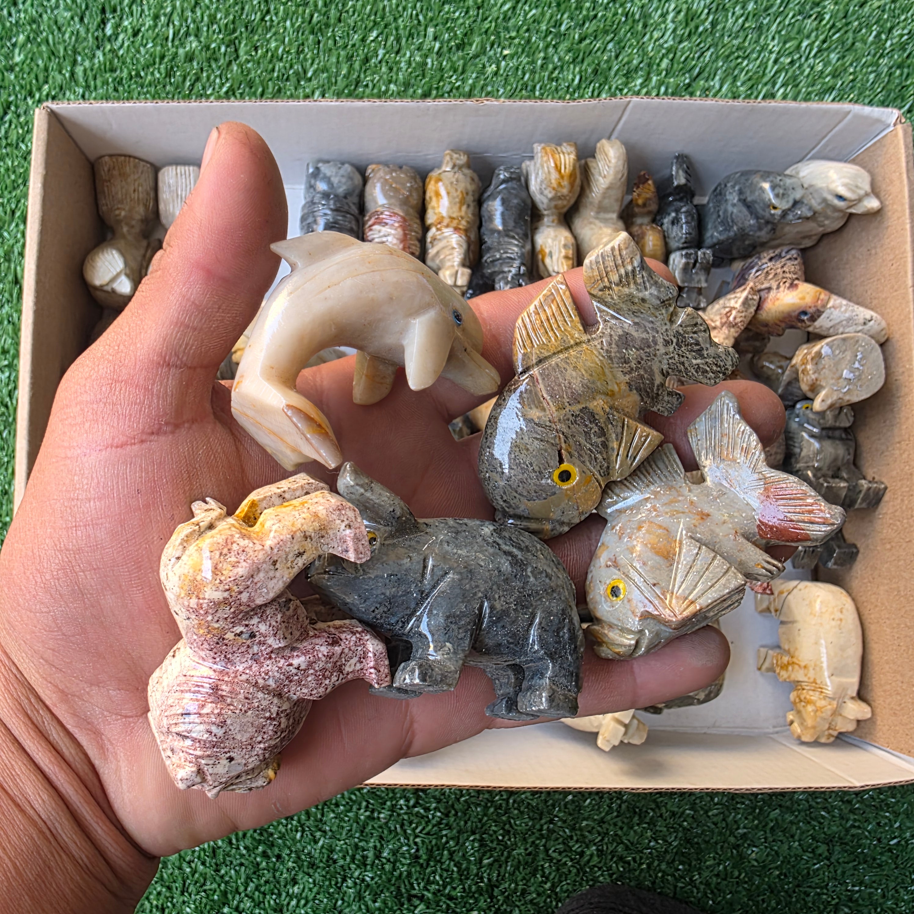 Lot 54 pcs Soapstone Animals