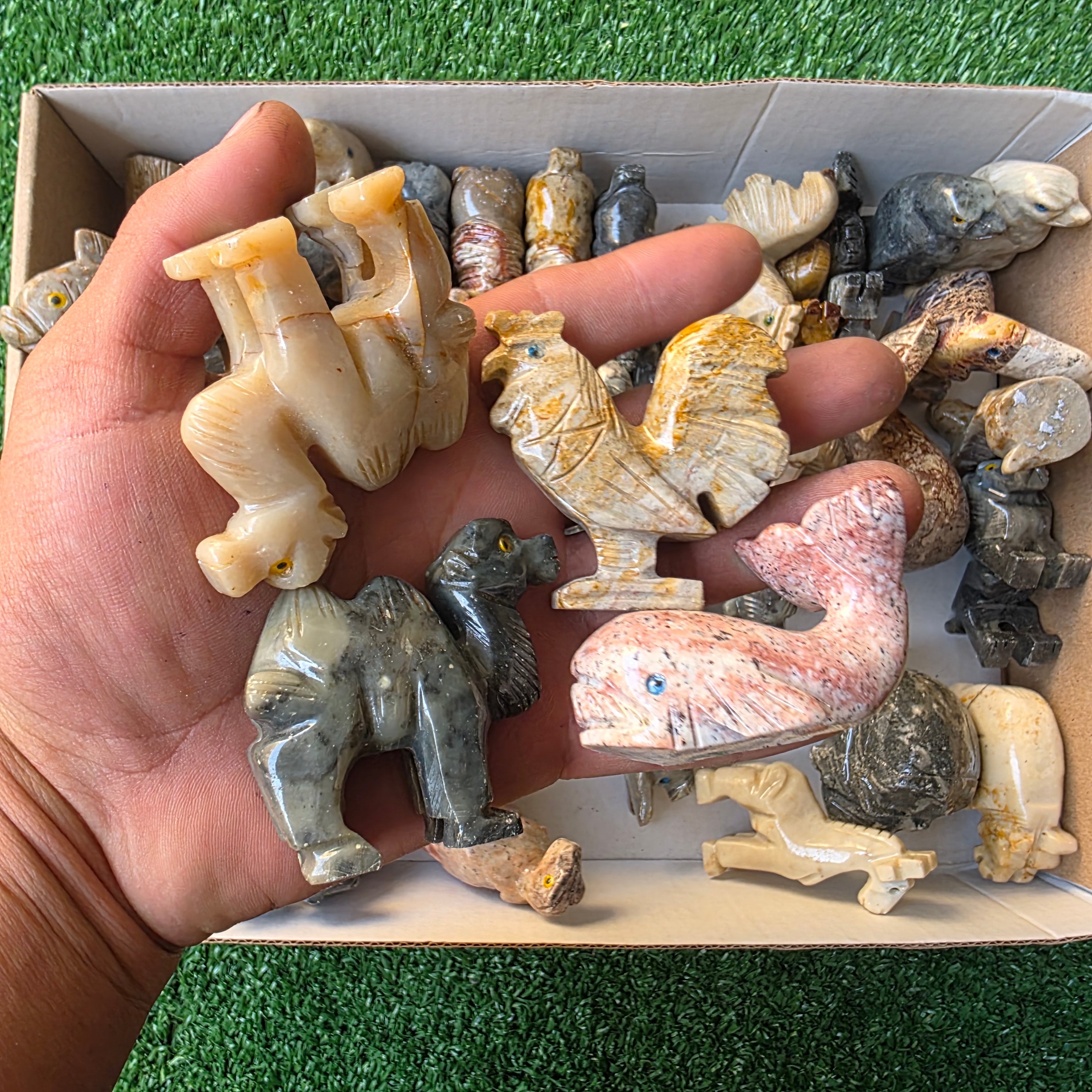 Lot 54 pcs Soapstone Animals