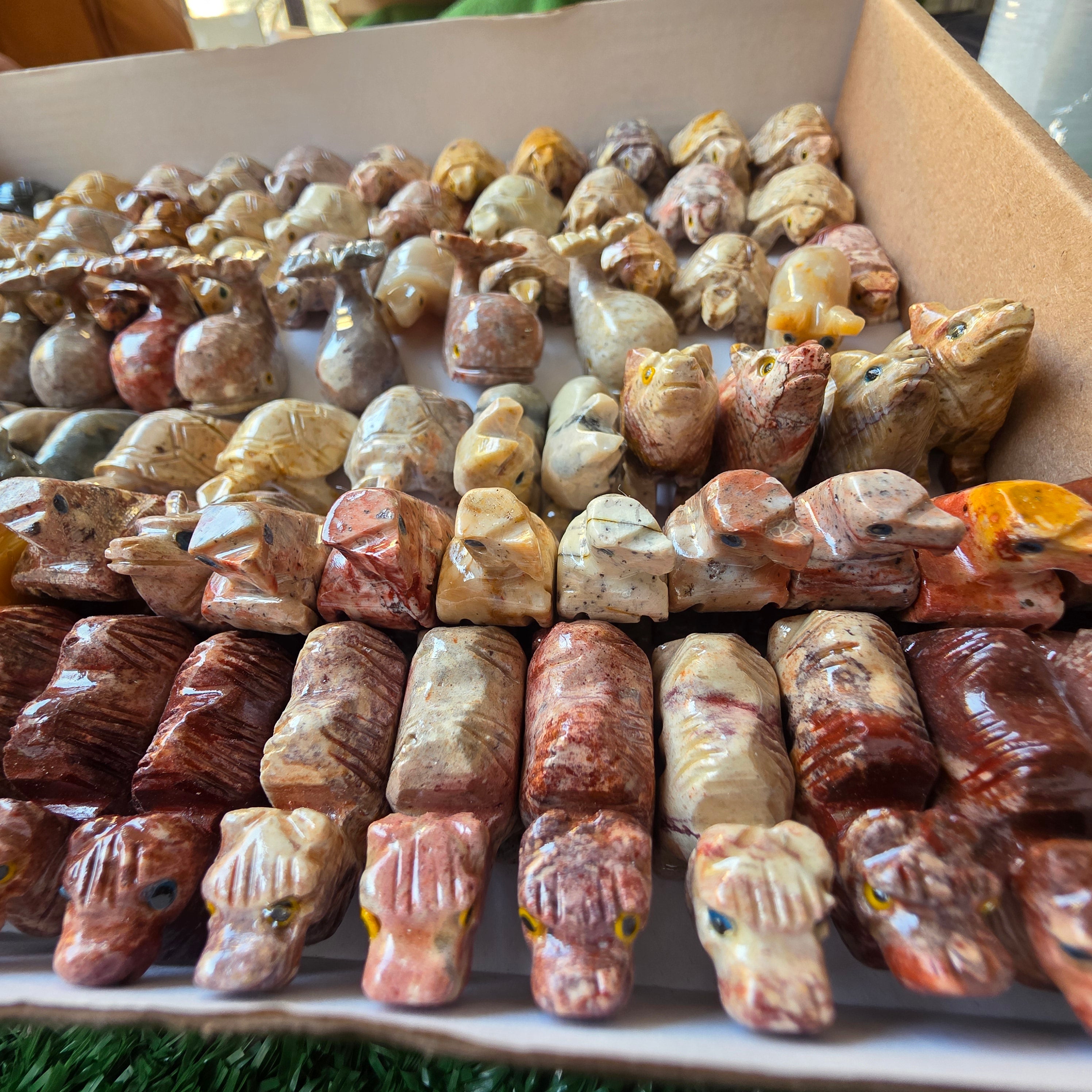 Lot 96 pcs Soapstone Animals