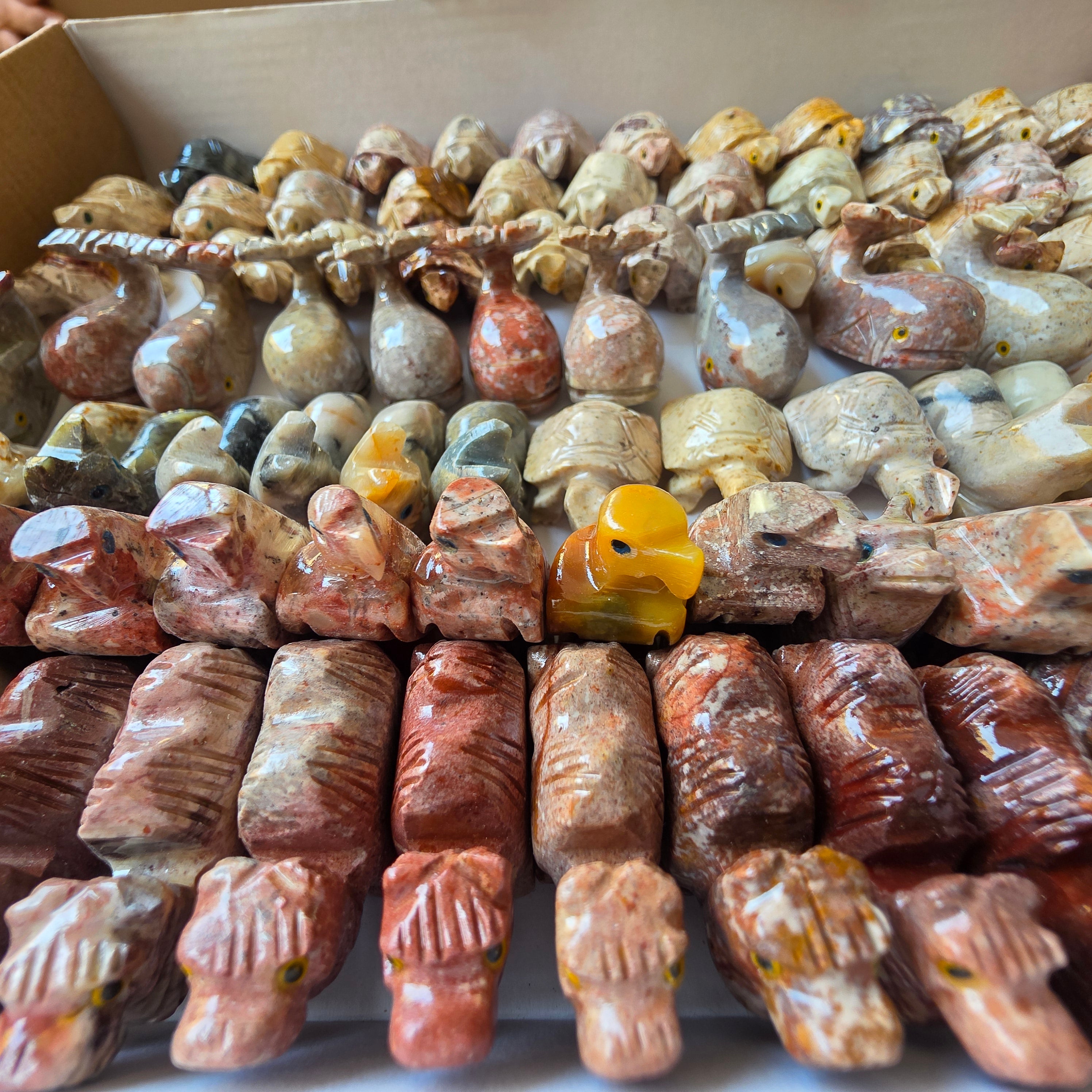 Lot 96 pcs Soapstone Animals