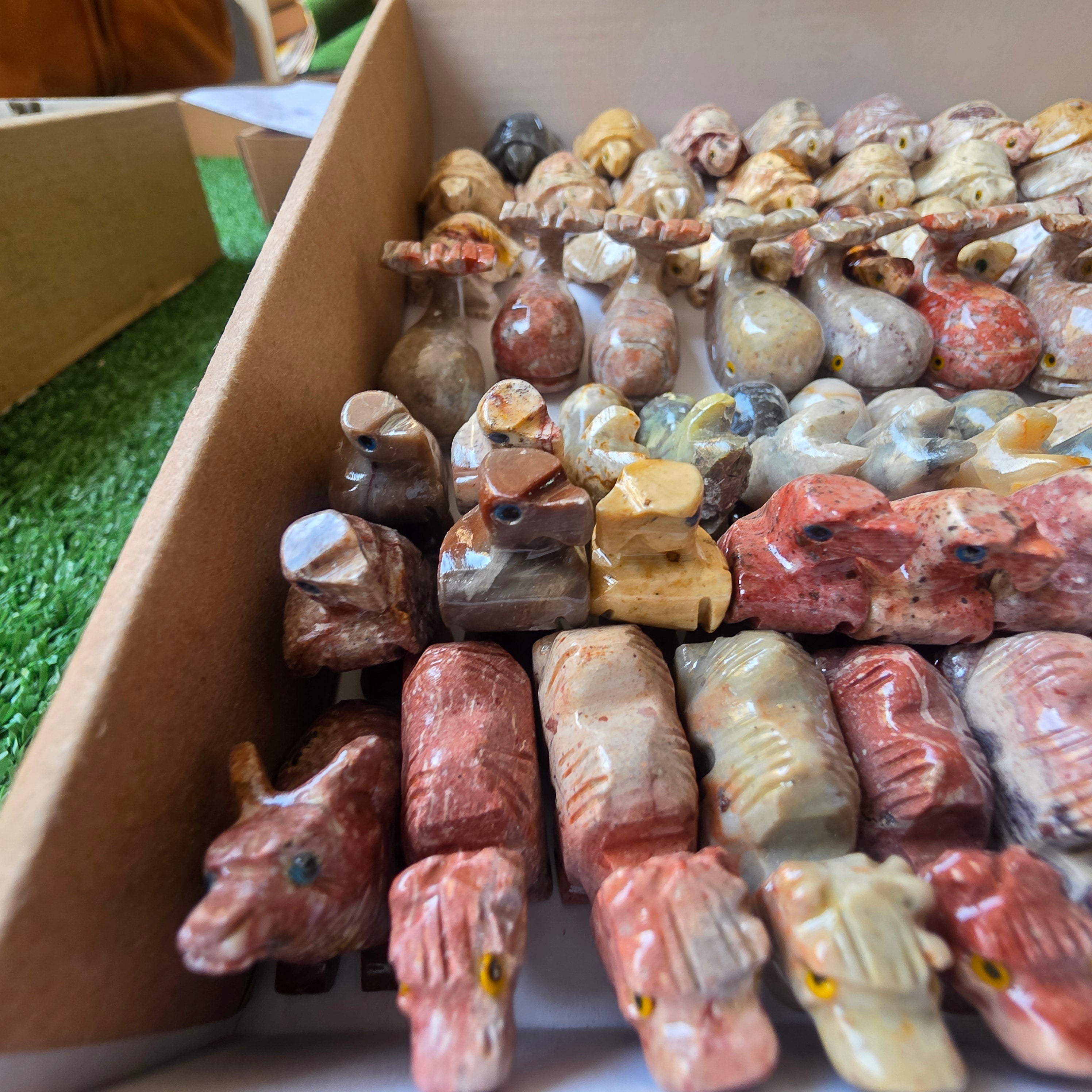 Lot 96 pcs Soapstone Animals