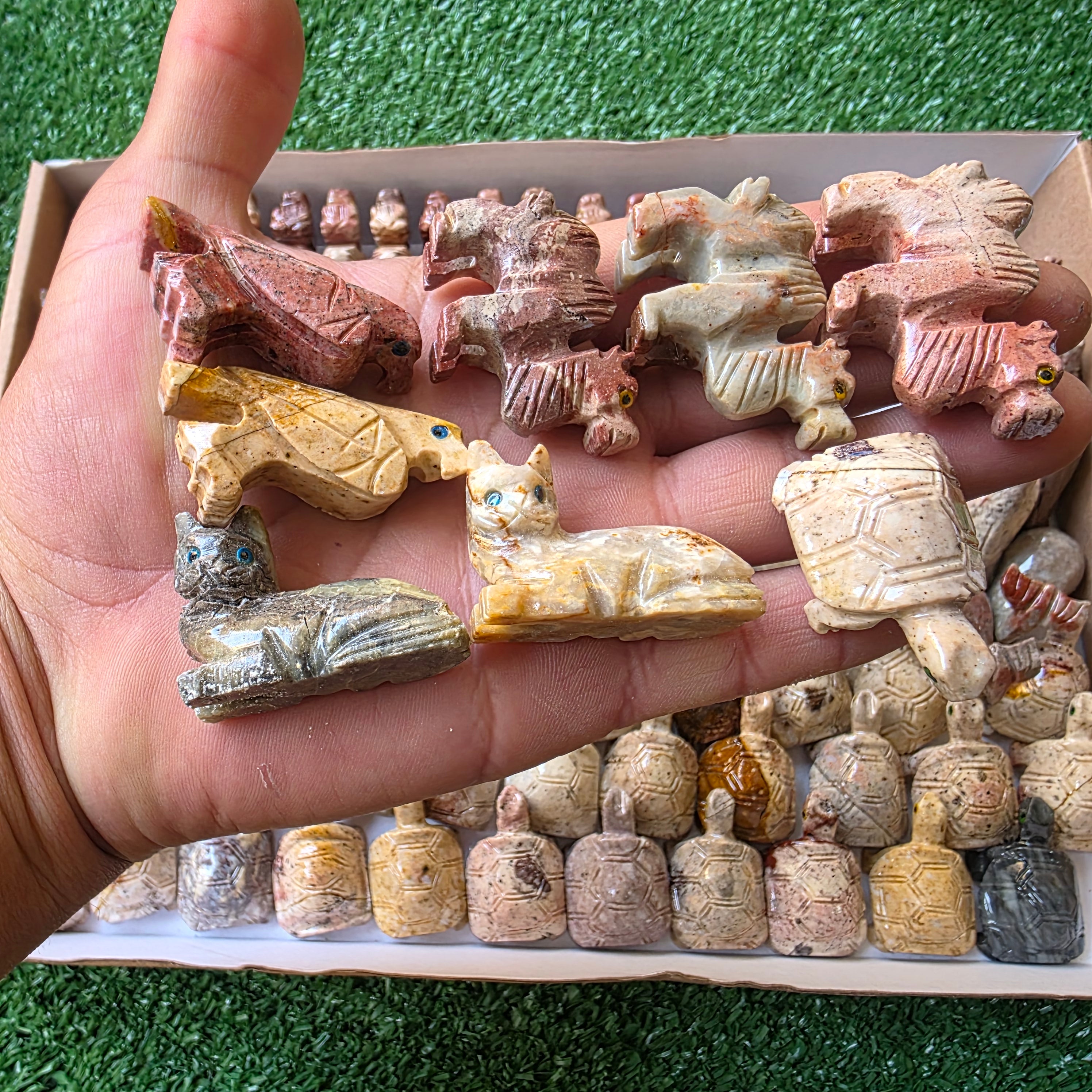 Lot 96 pcs Soapstone Animals