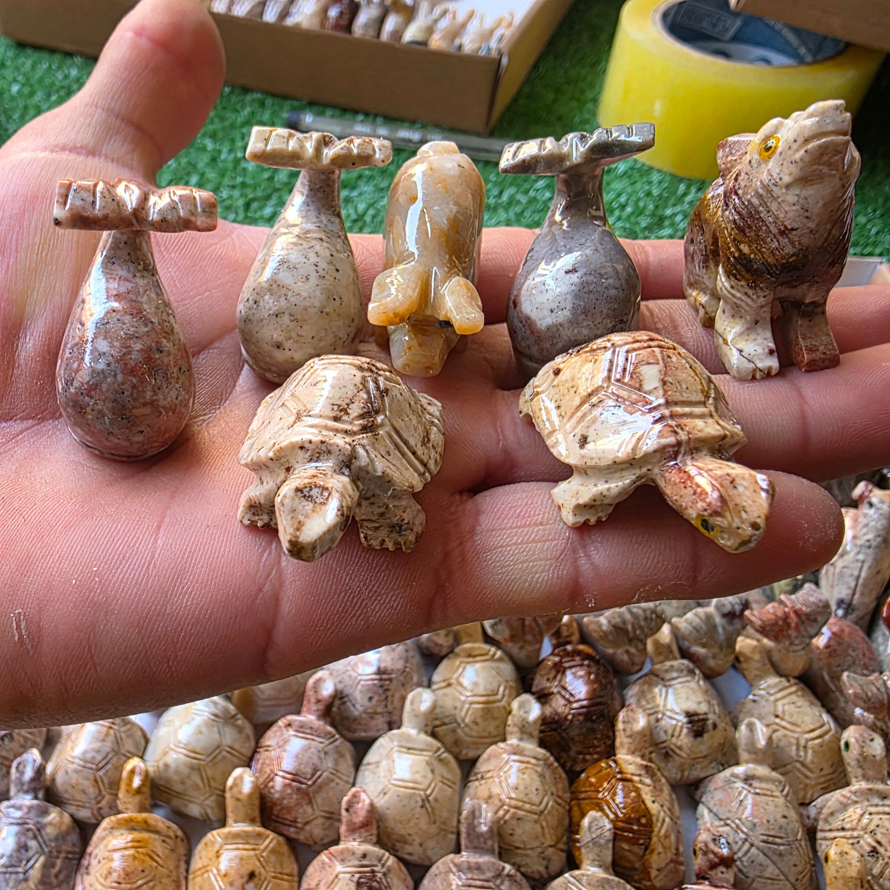Lot 96 pcs Soapstone Animals
