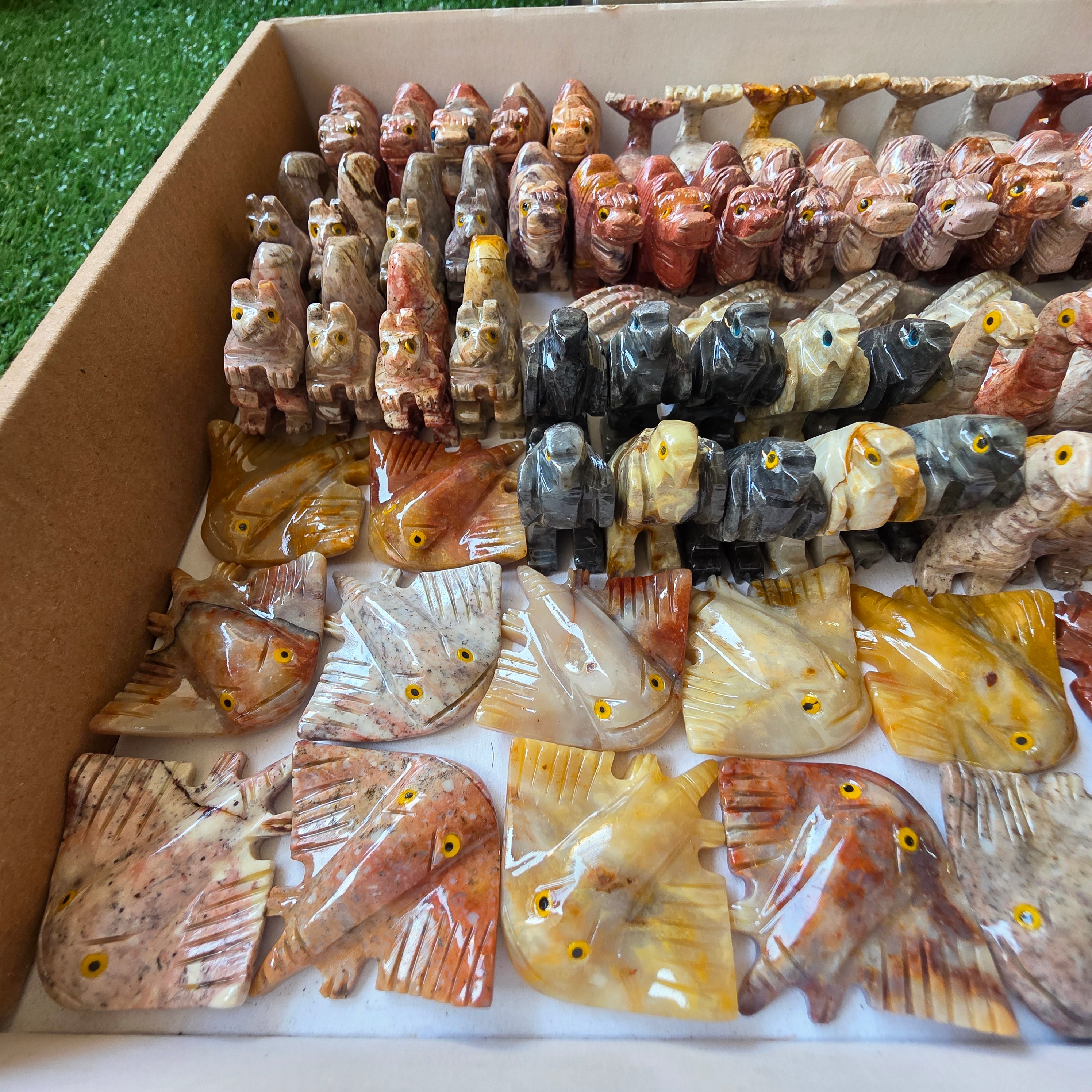 Lot 95 pcs Soapstone Animals