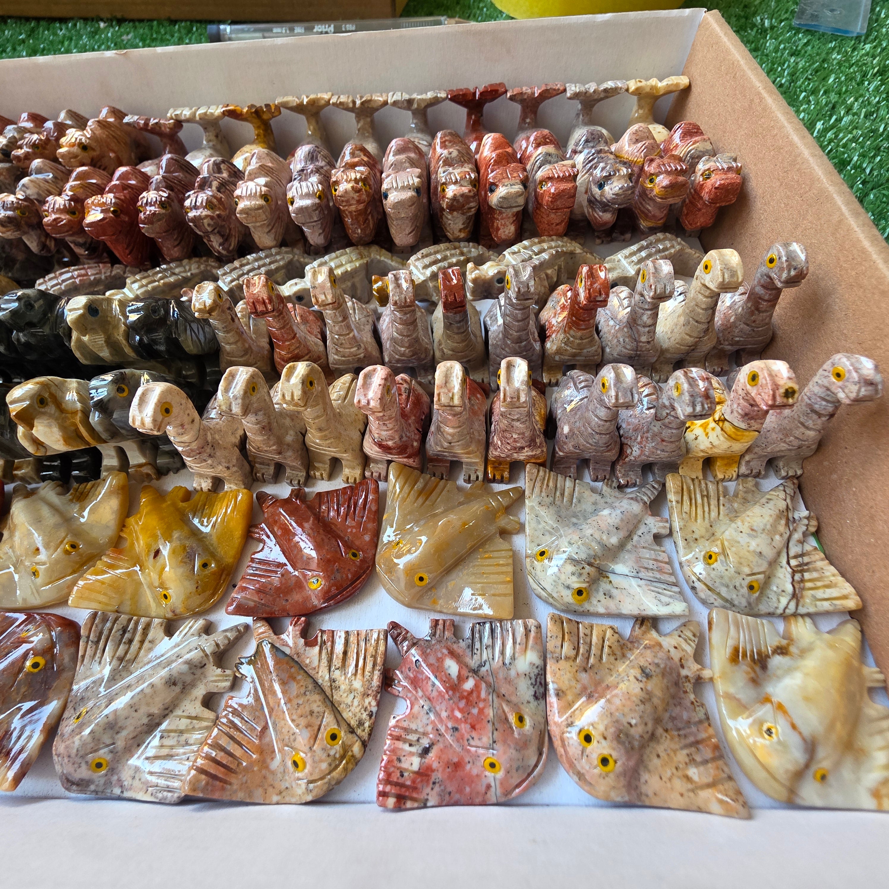 Lot 95 pcs Soapstone Animals