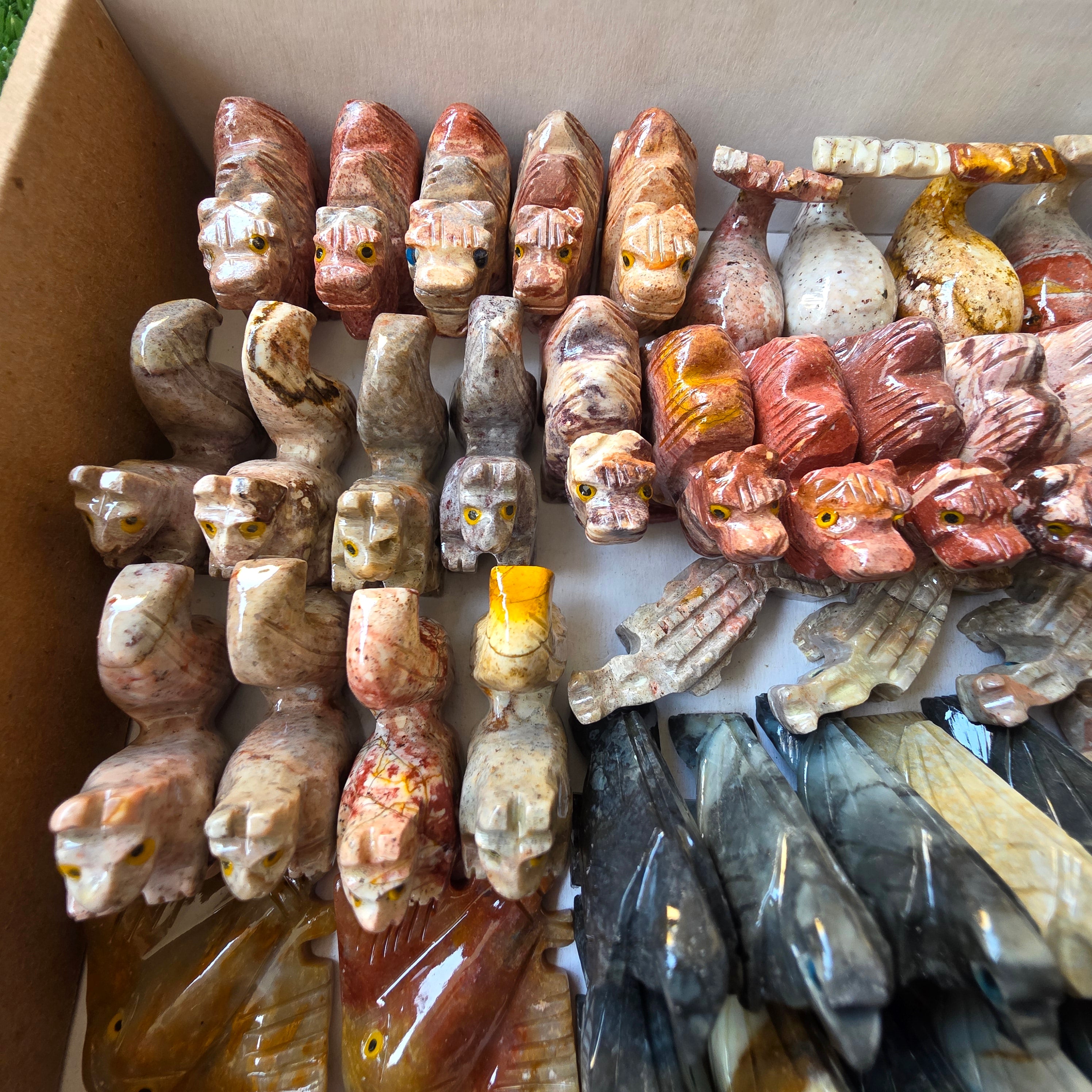 Lot 95 pcs Soapstone Animals