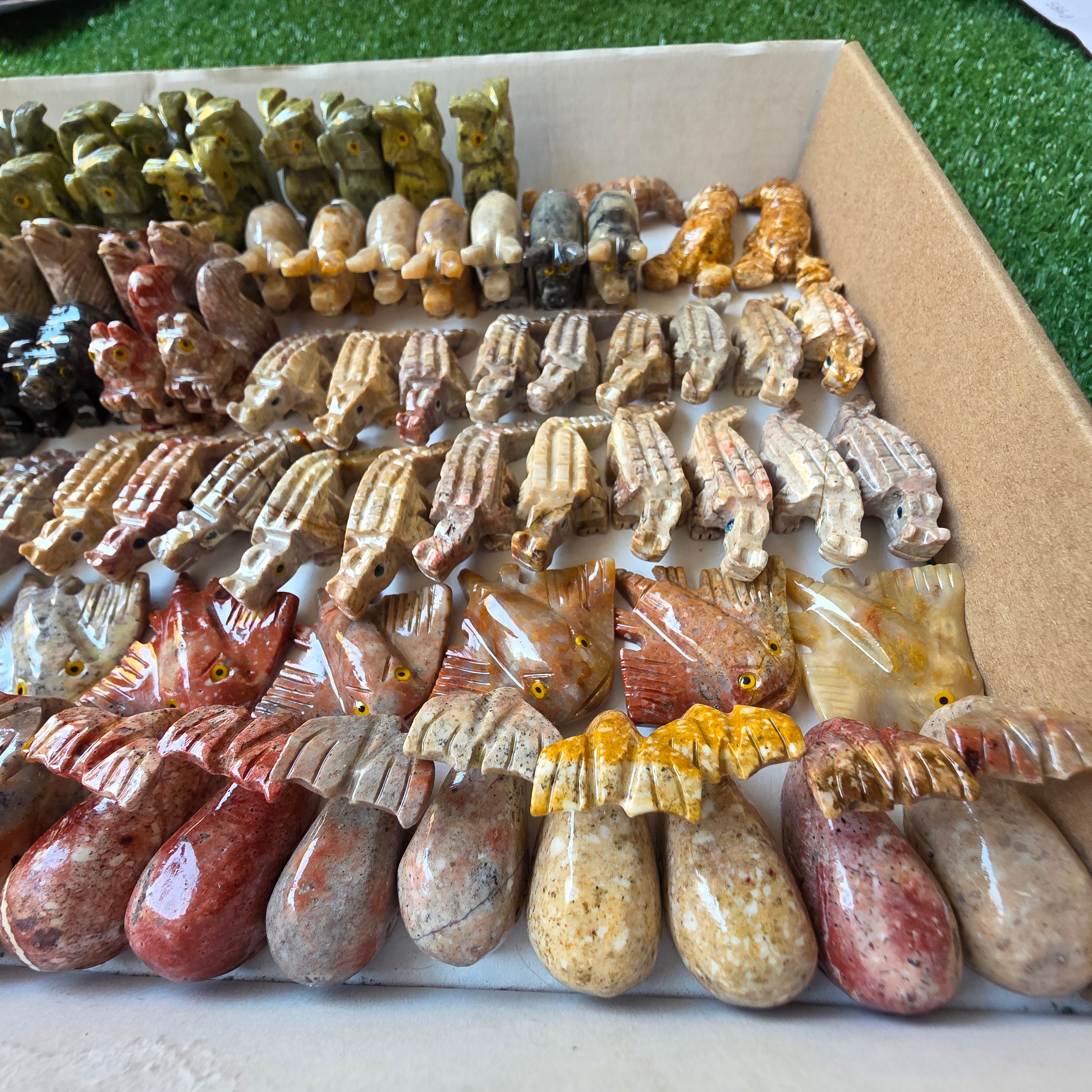 Lot 83 pcs Soapstone Animals