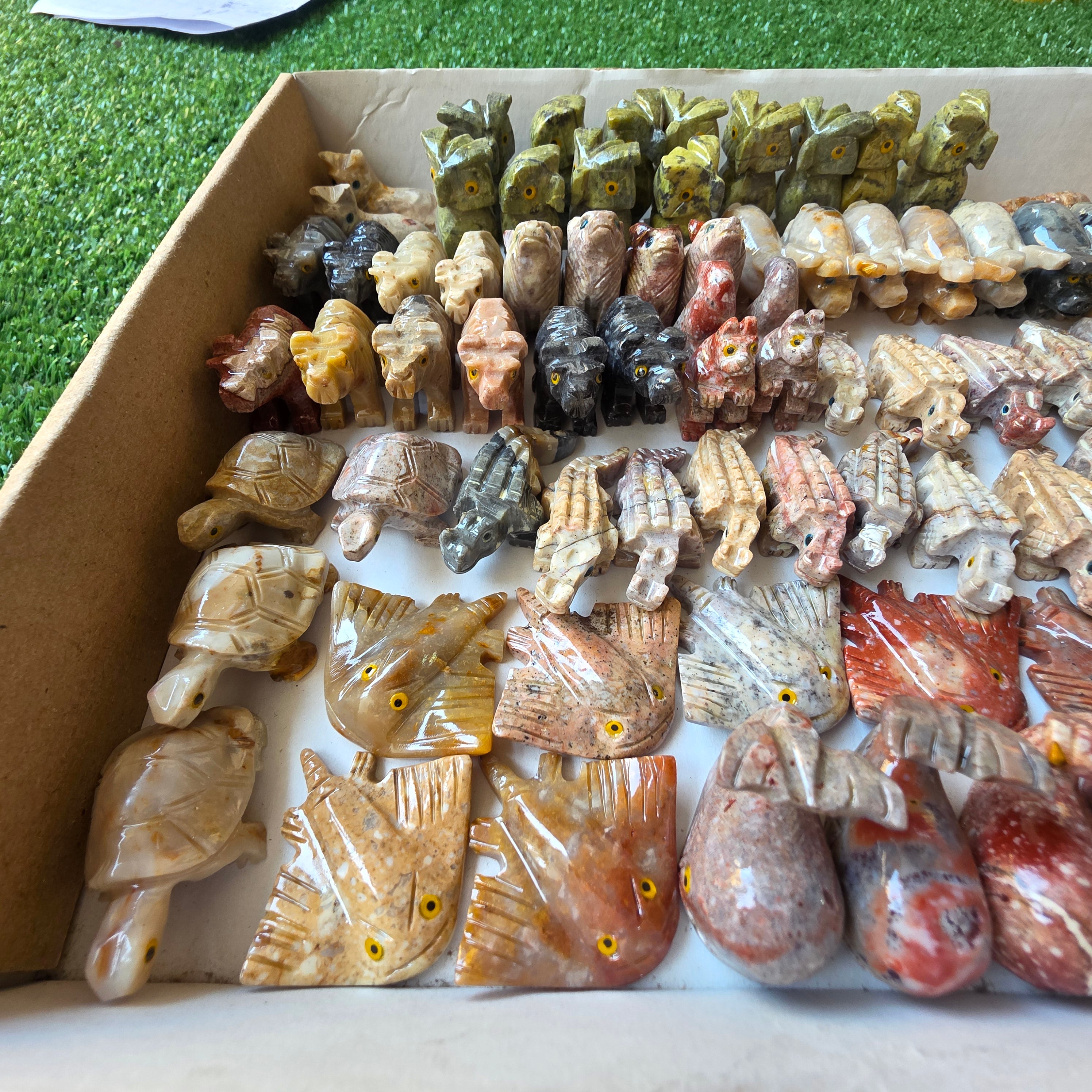 Lot 83 pcs Soapstone Animals