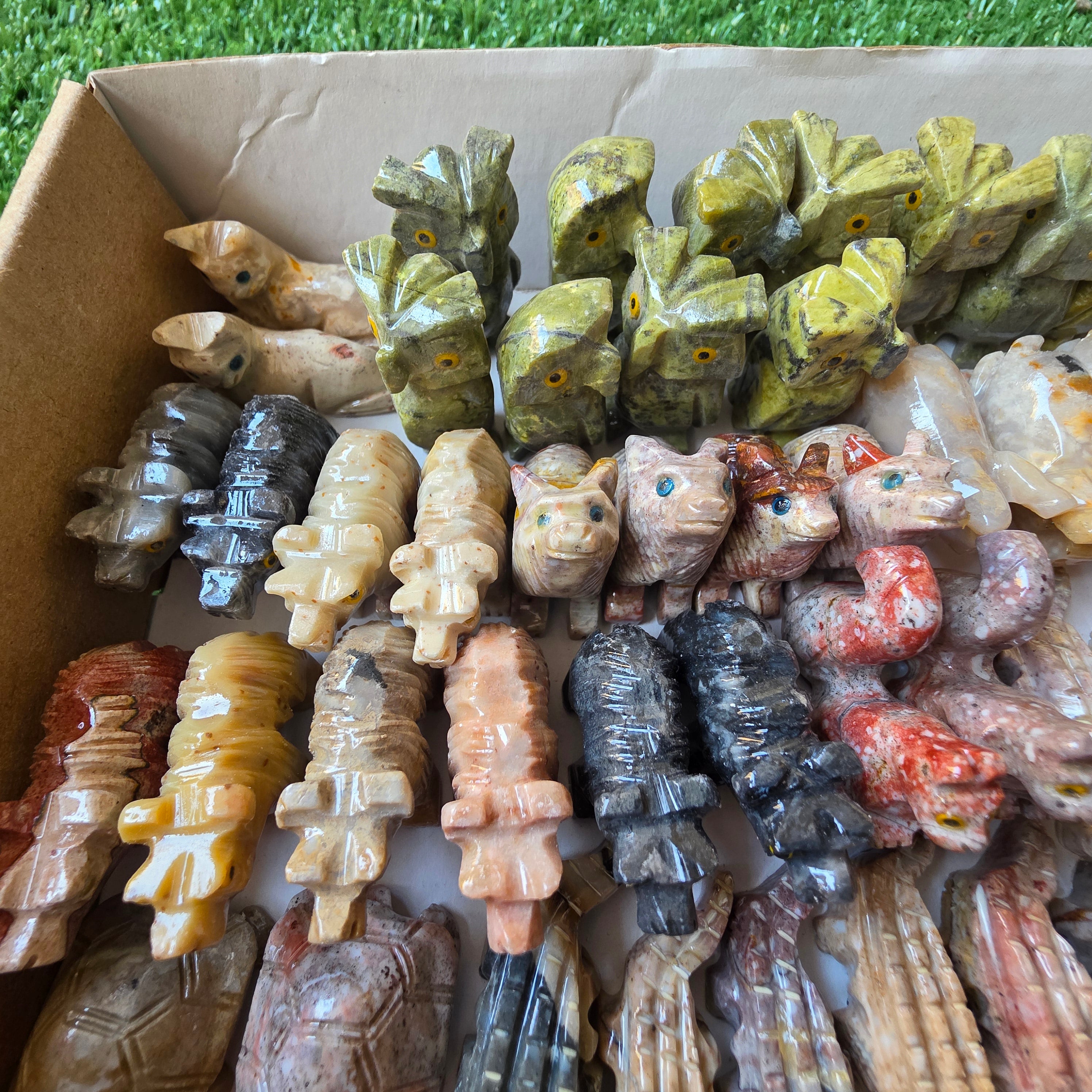 Lot 83 pcs Soapstone Animals