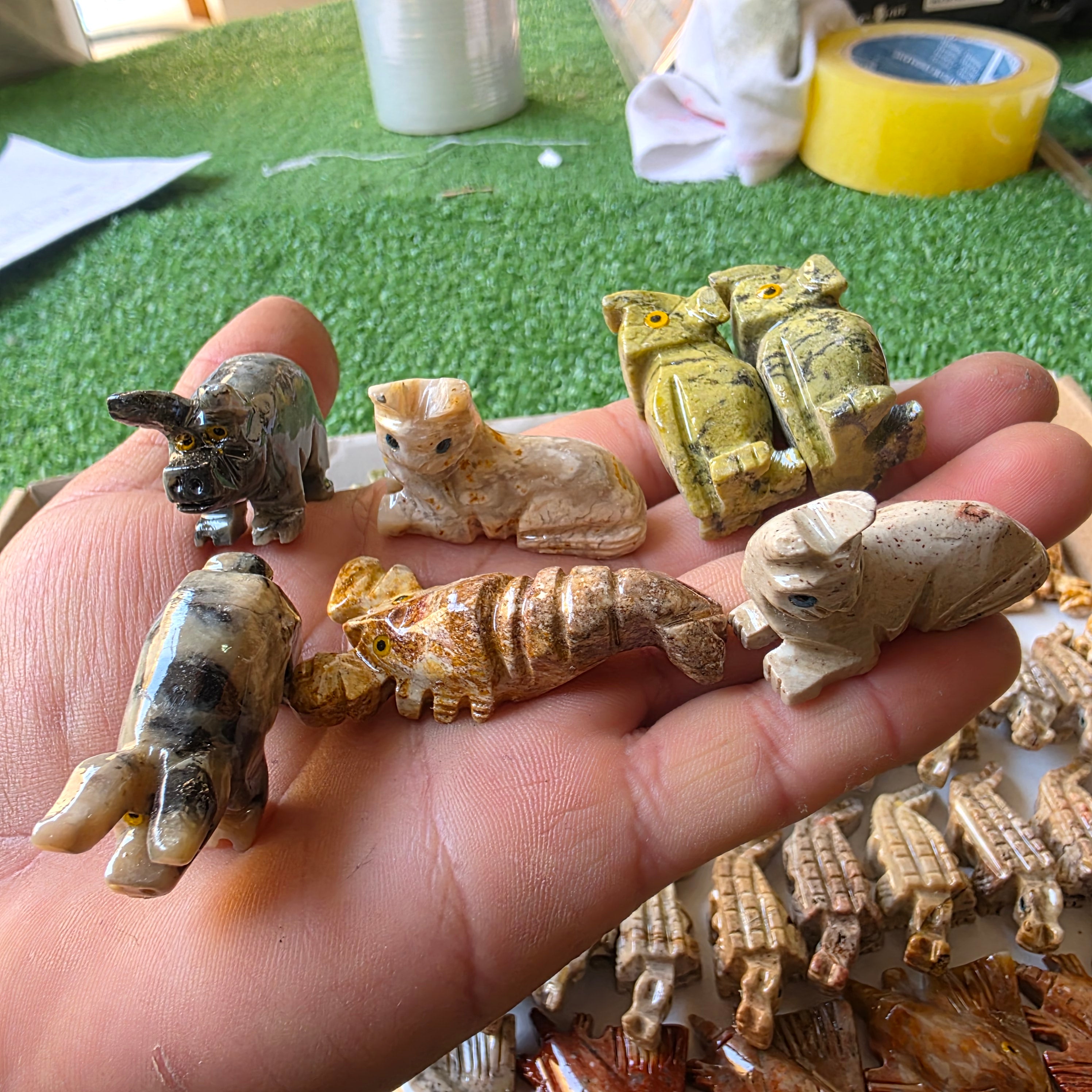 Lot 83 pcs Soapstone Animals