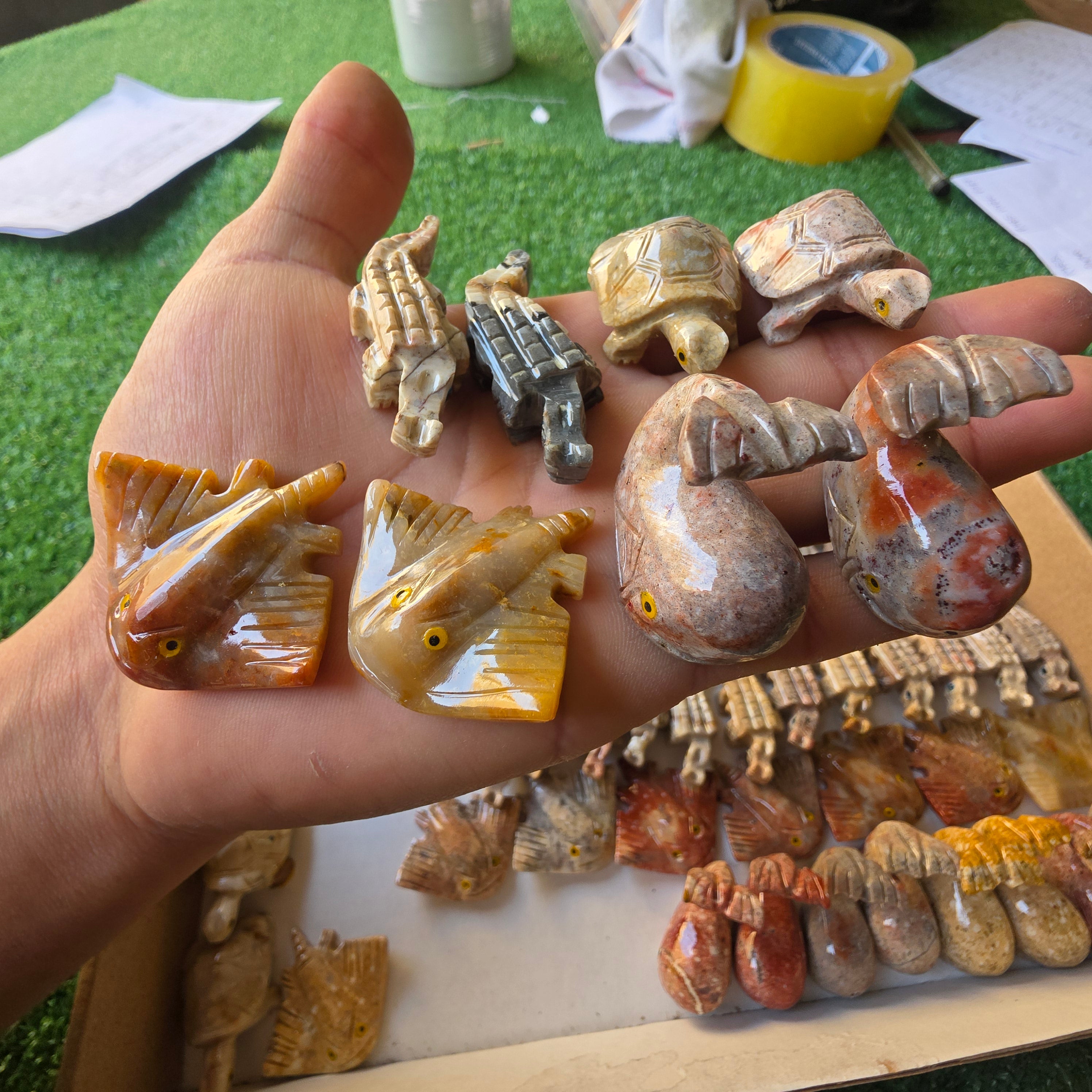 Lot 83 pcs Soapstone Animals