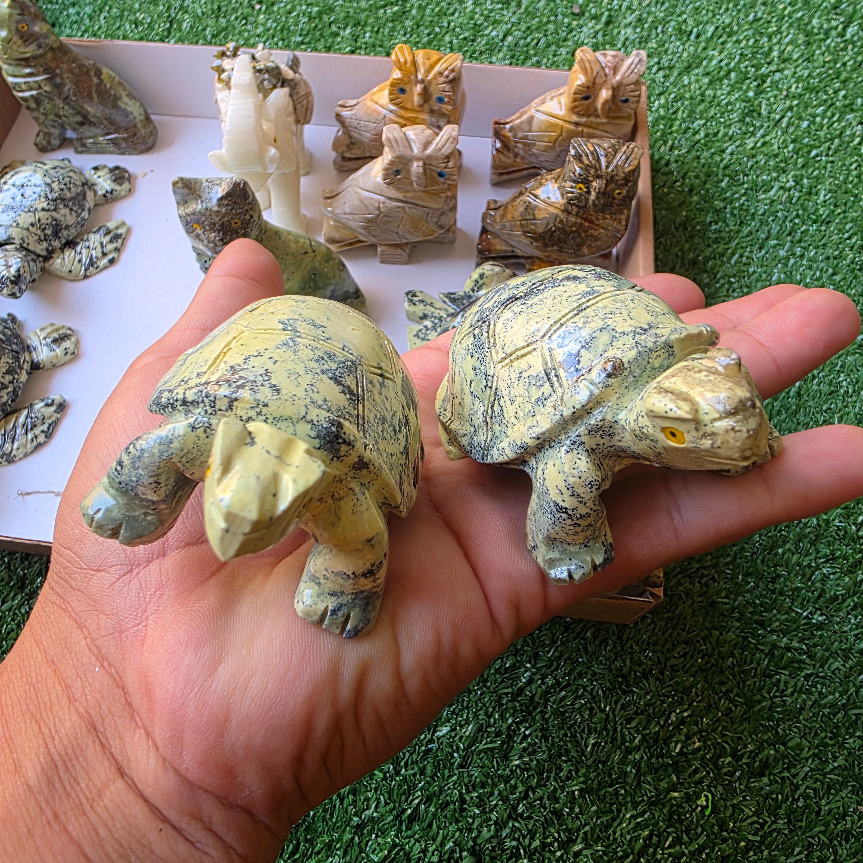Lot 18 pcs Soapstone Animals