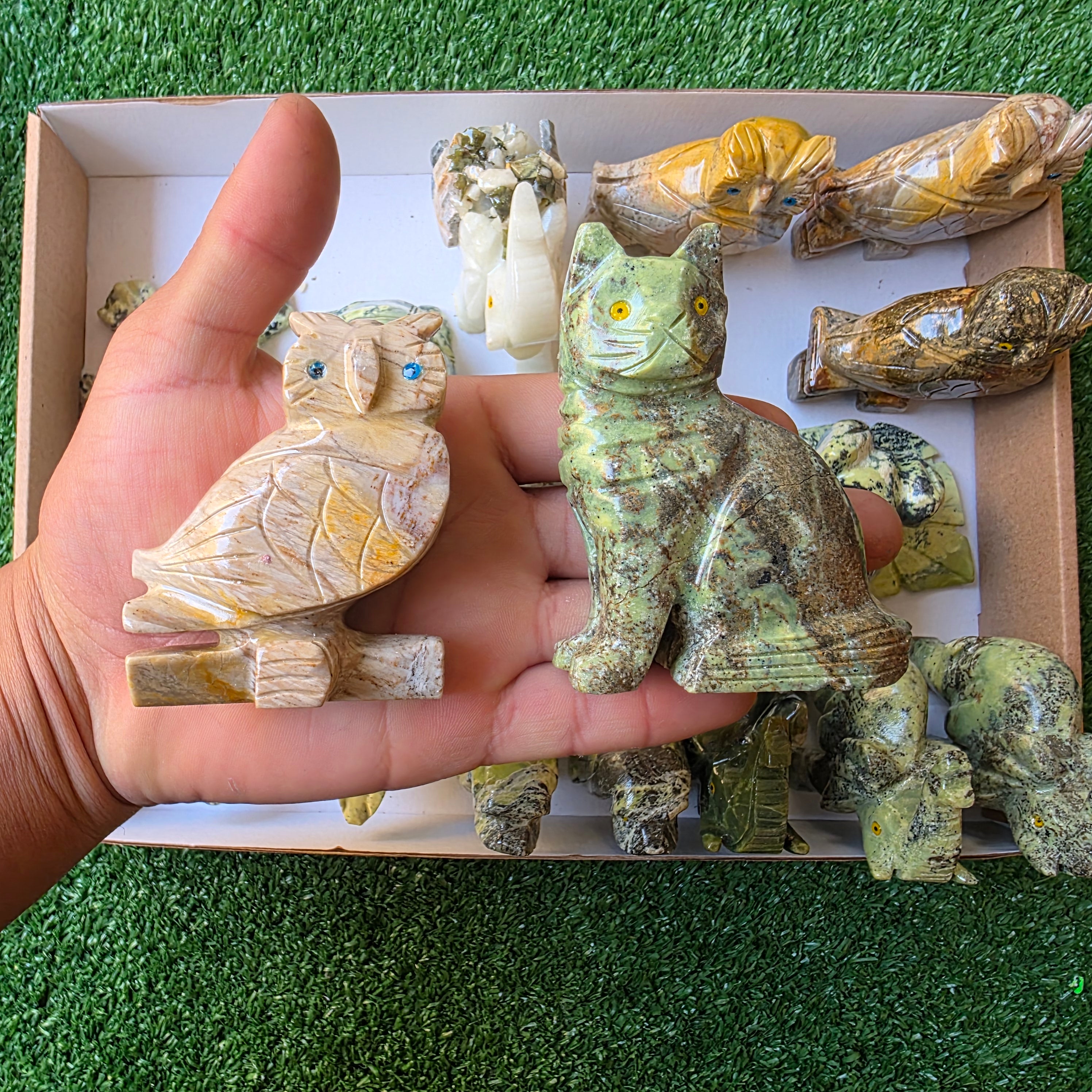 Lot 18 pcs Soapstone Animals