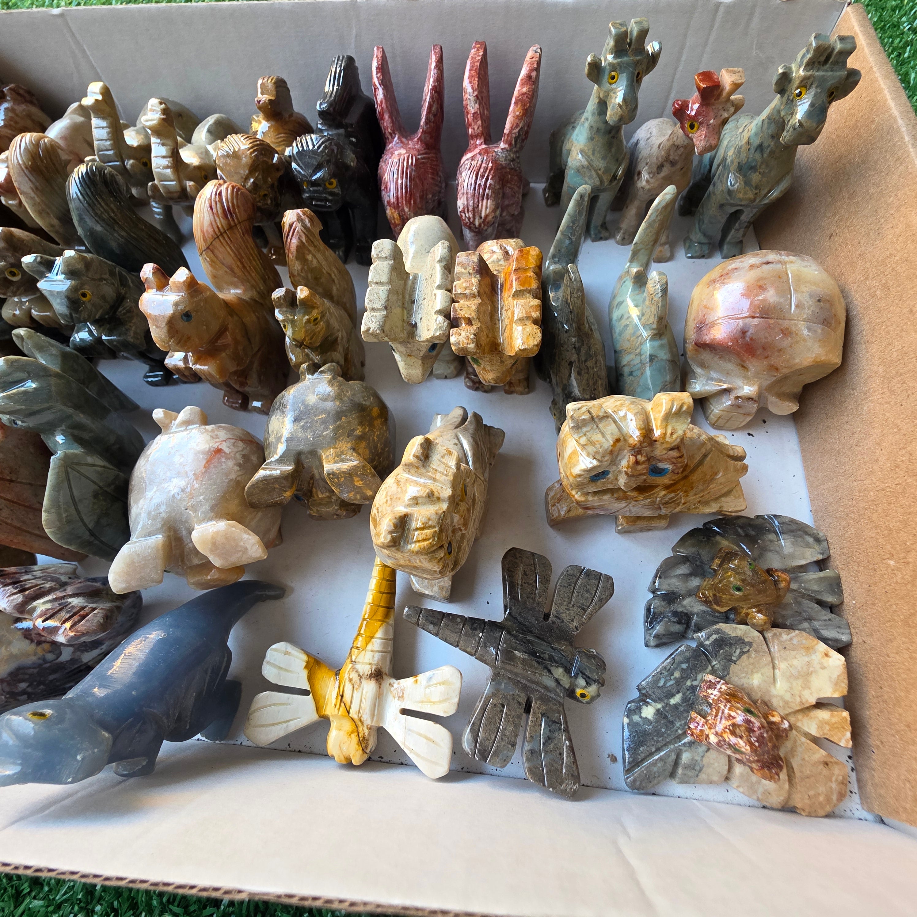 Lot 36 pcs Soapstone Animals