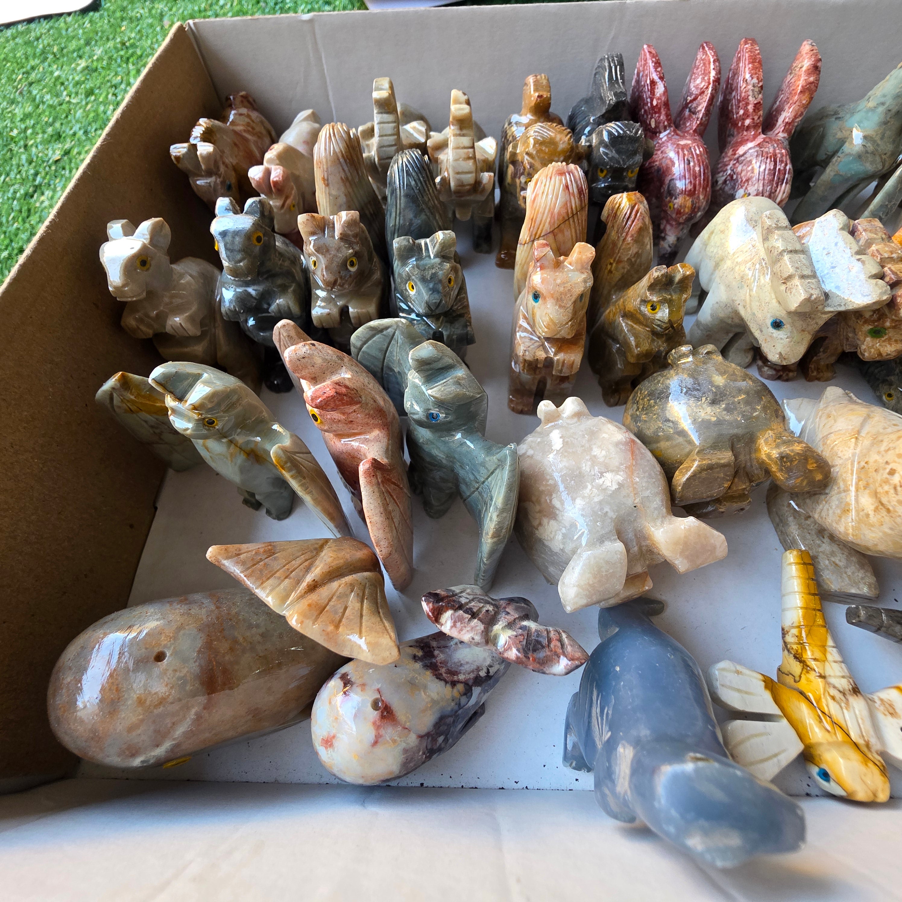 Lot 36 pcs Soapstone Animals