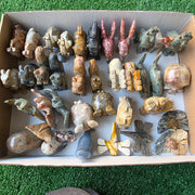 Lot 36 pcs Soapstone Animals