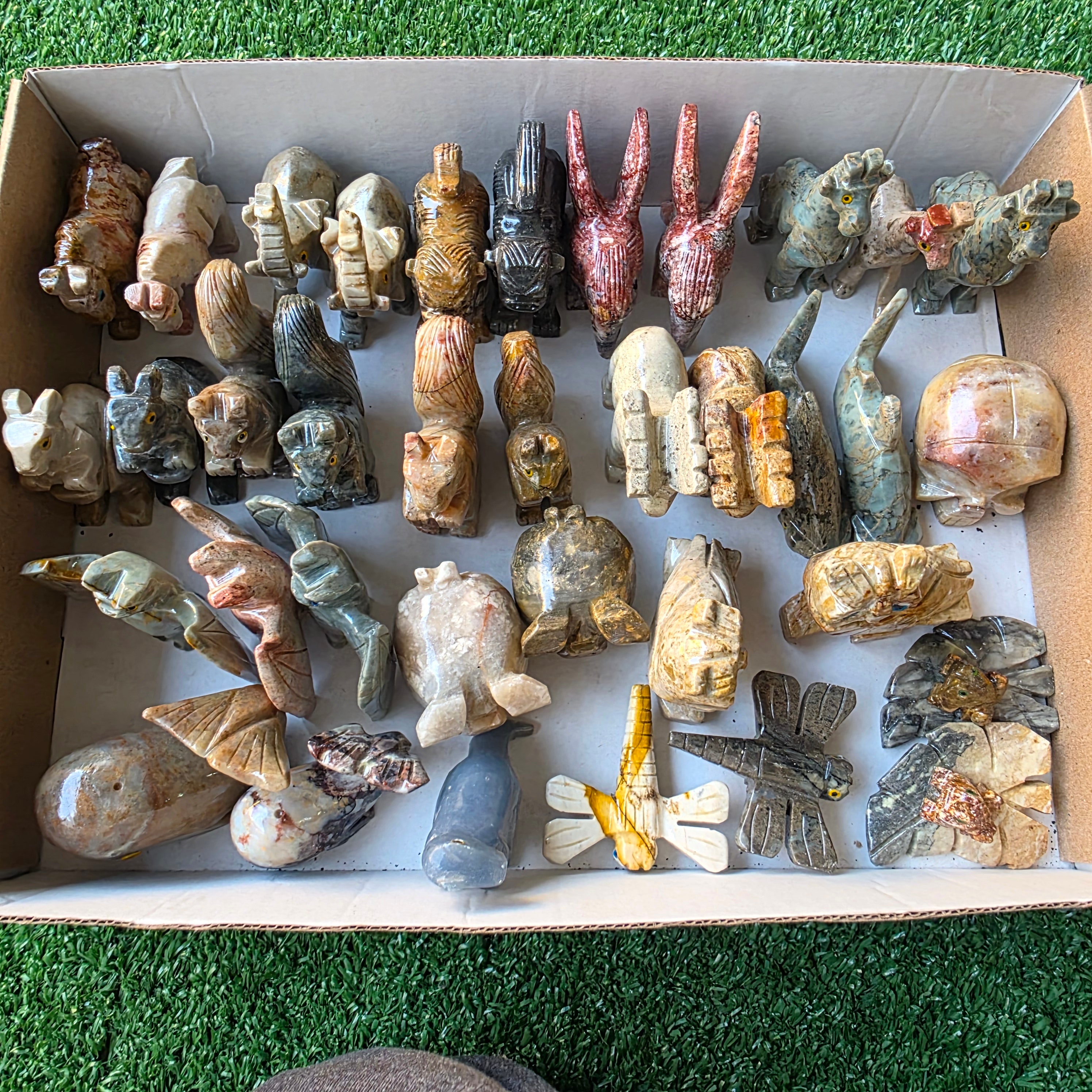 Lot 36 pcs Soapstone Animals
