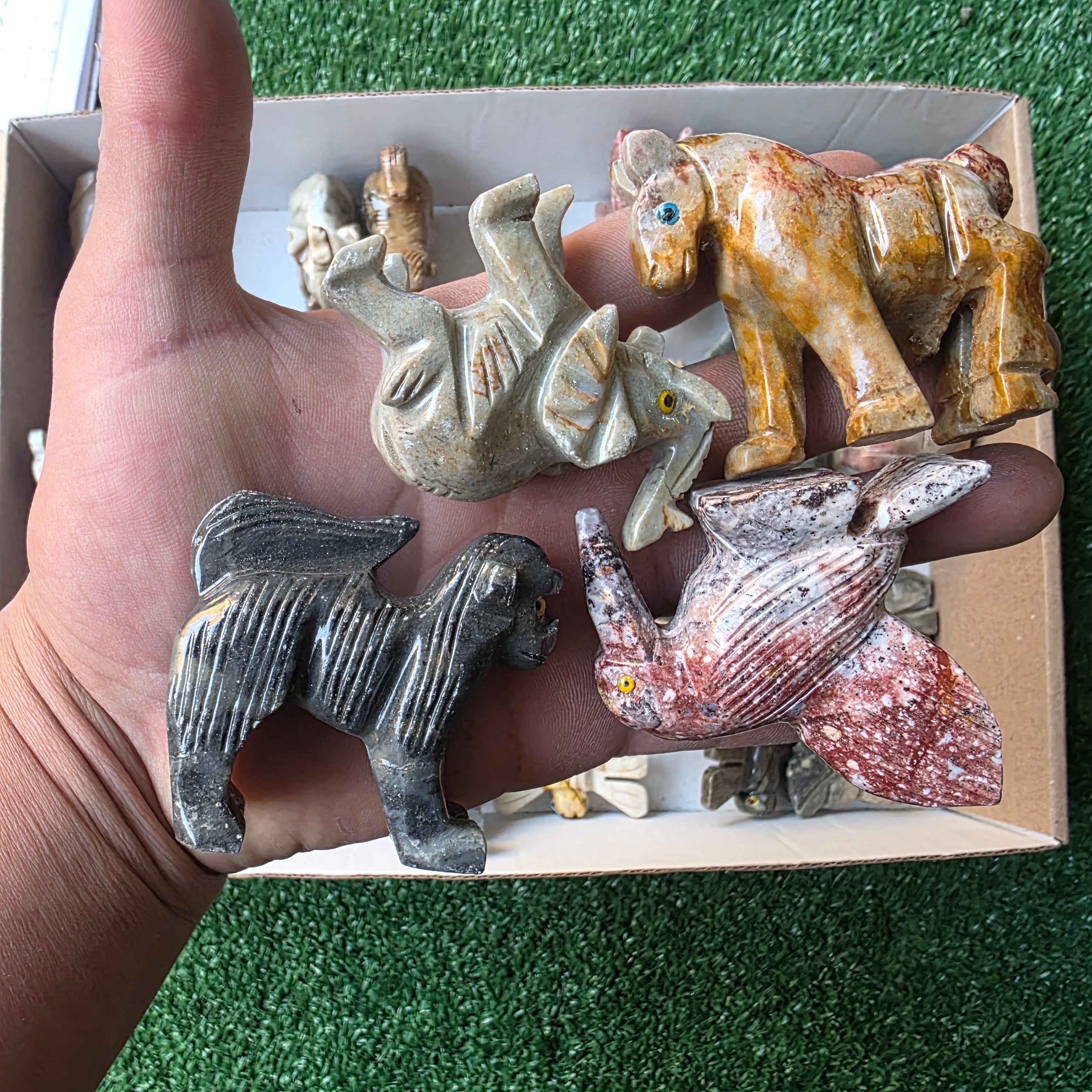 Lot 36 pcs Soapstone Animals