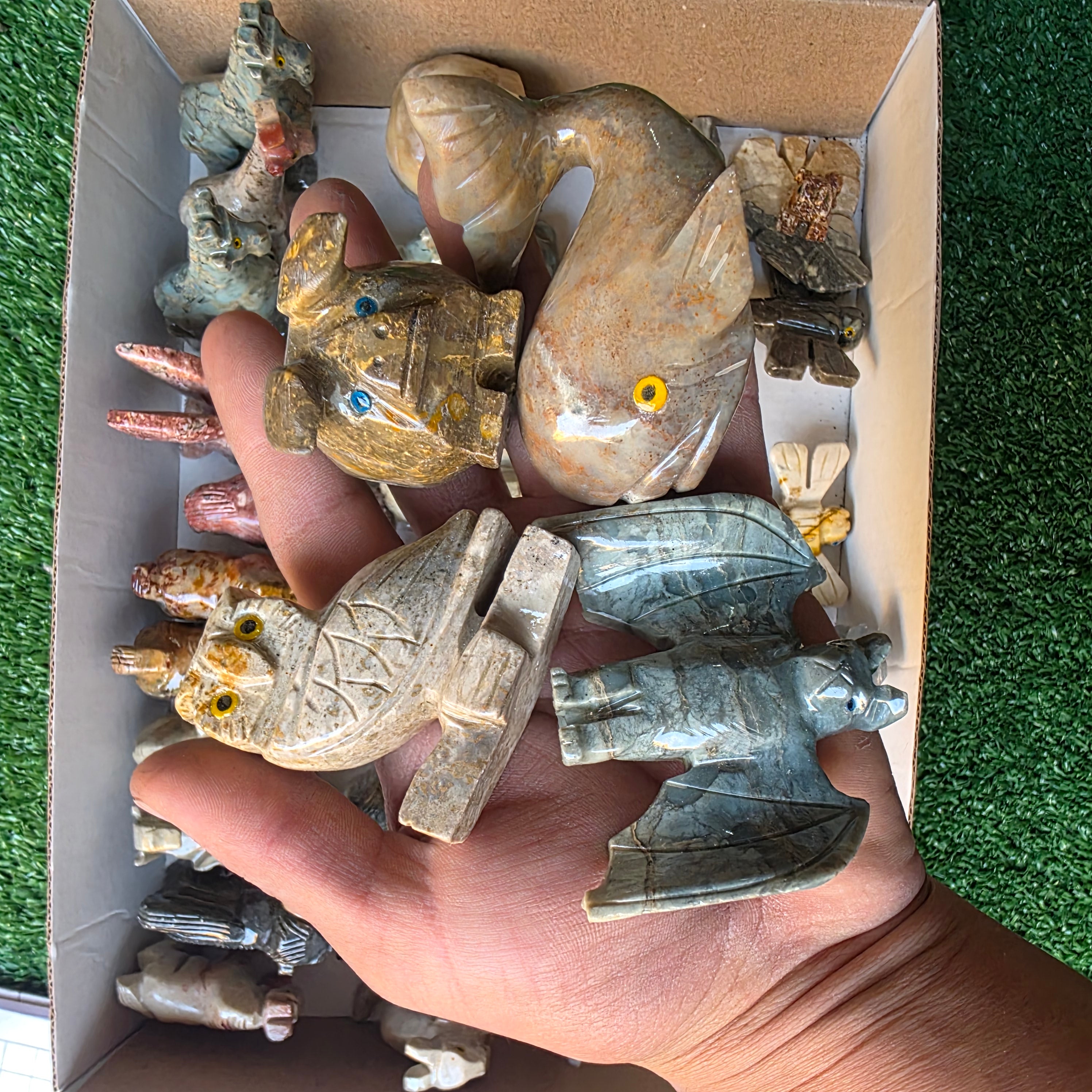 Lot 36 pcs Soapstone Animals