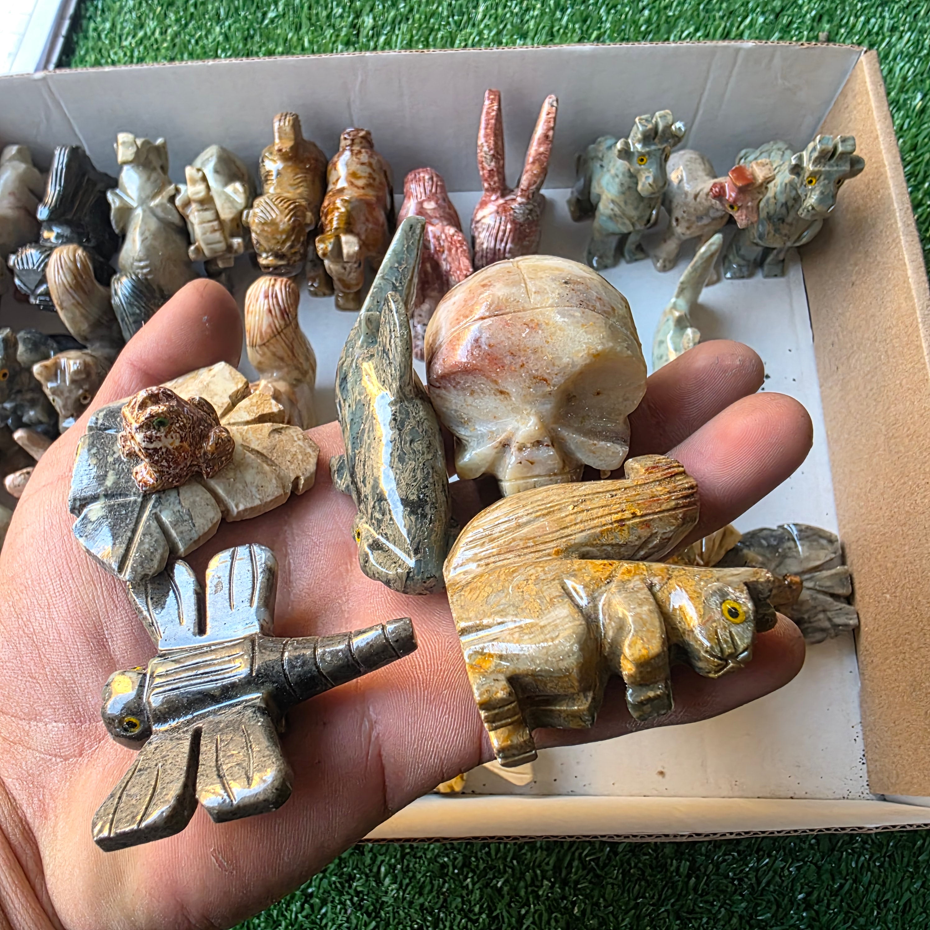 Lot 36 pcs Soapstone Animals