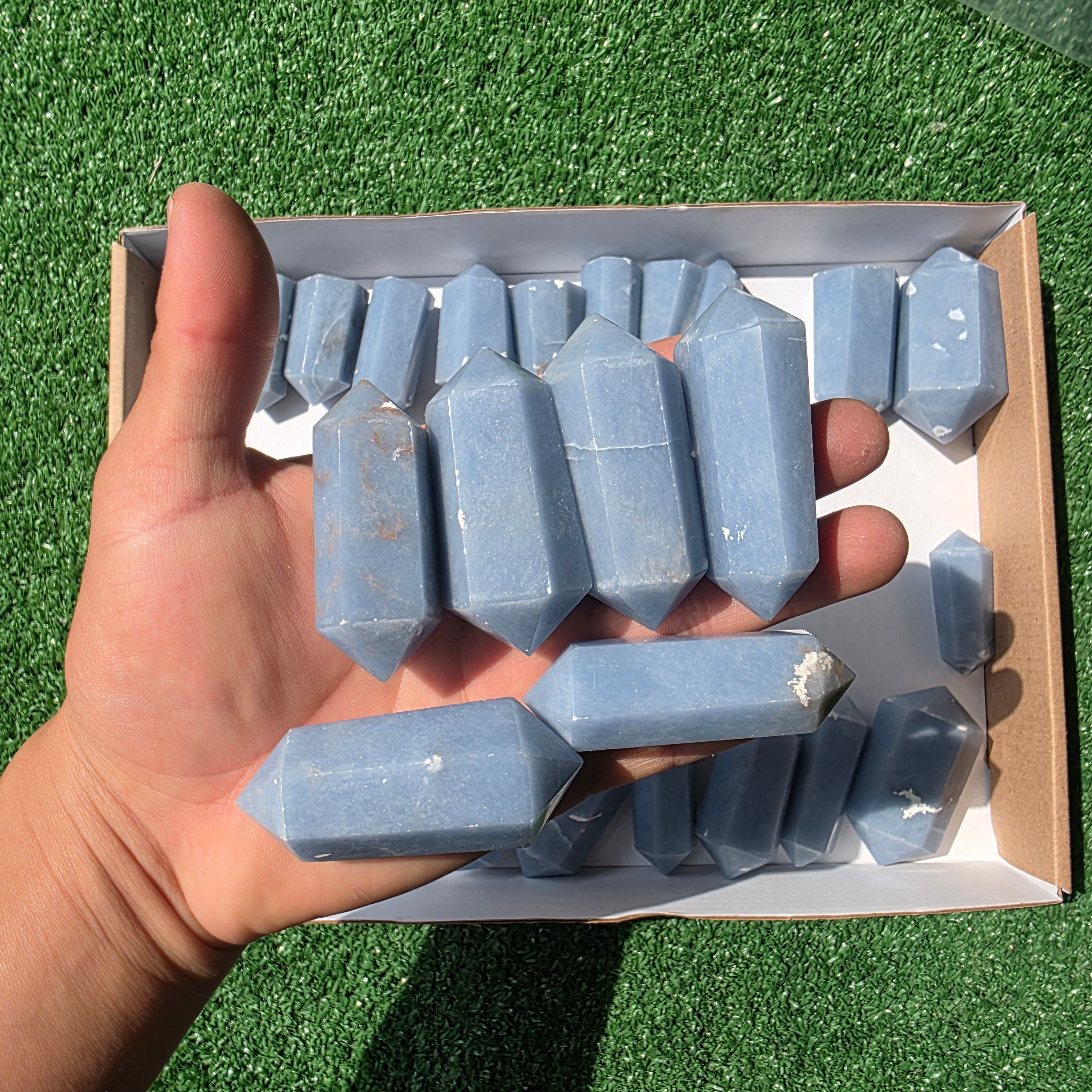 Lot 33 pcs Angelite Tower