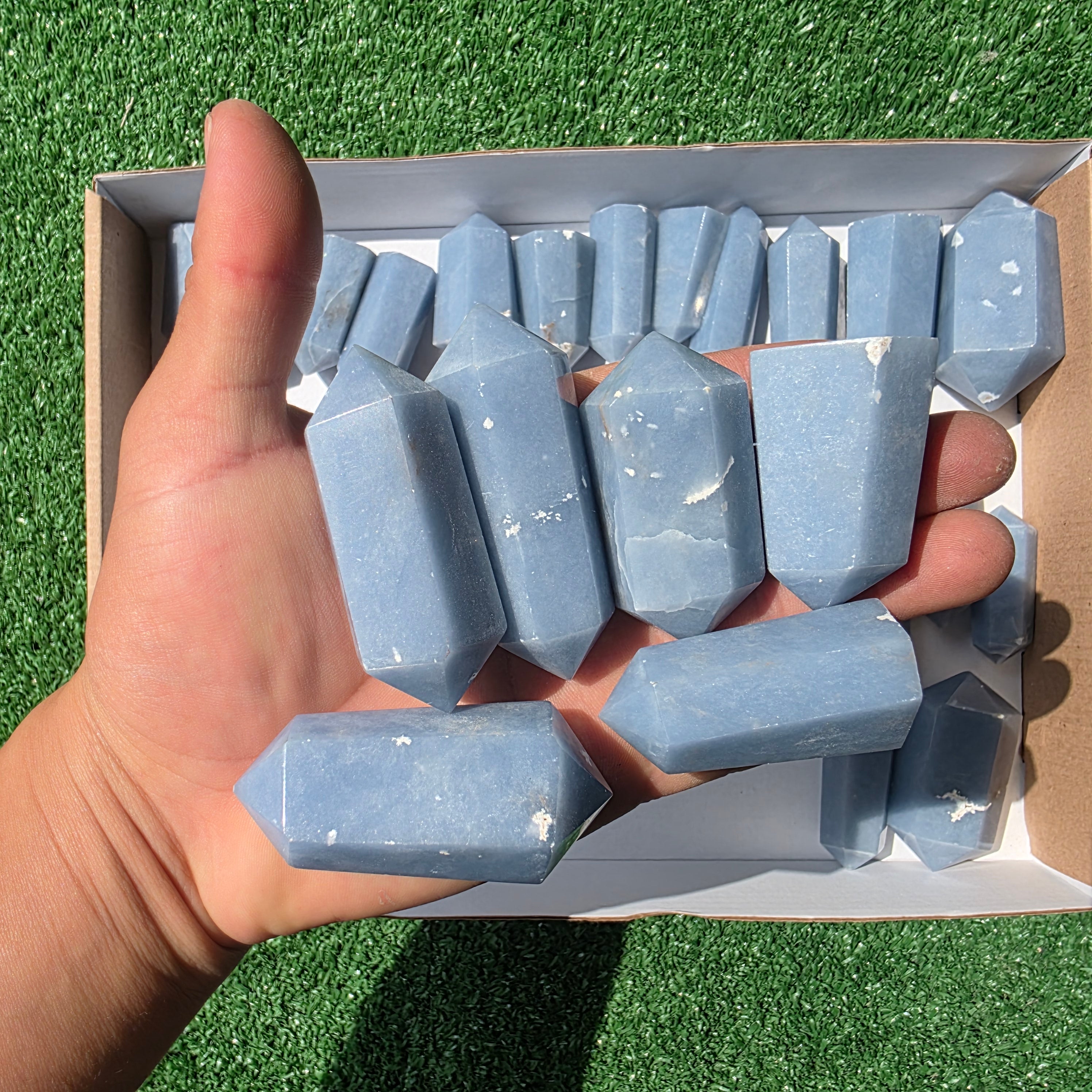 Lot 33 pcs Angelite Tower