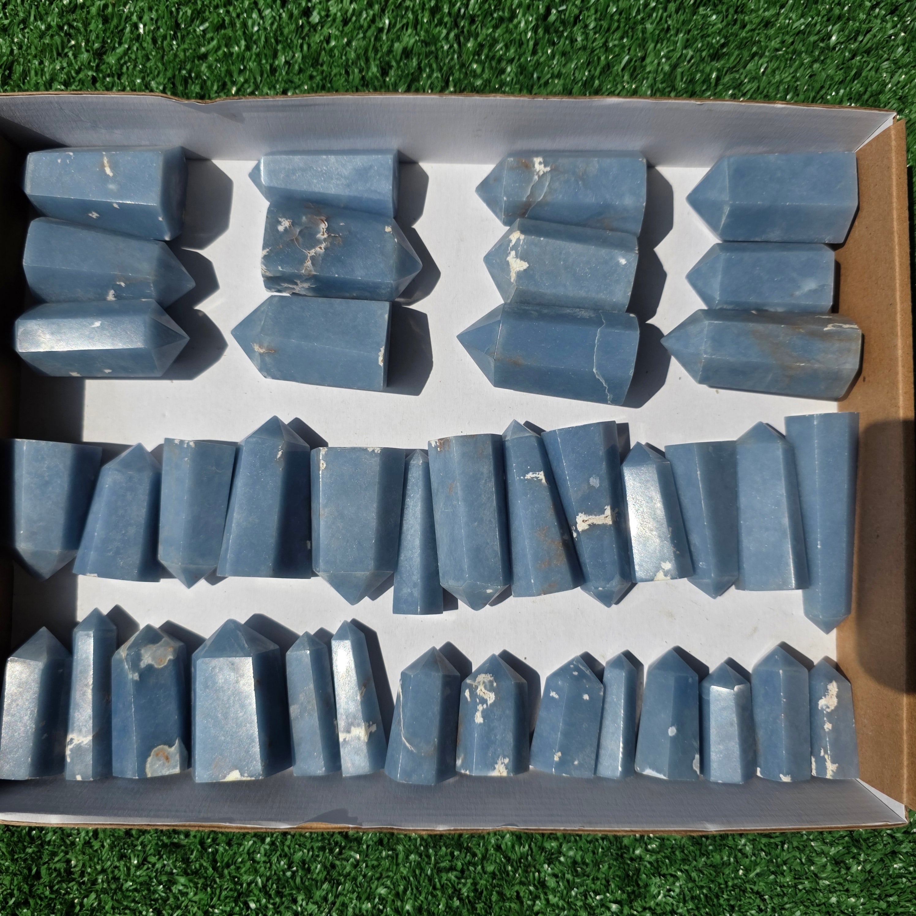 Lot 39 pcs Angelite Tower