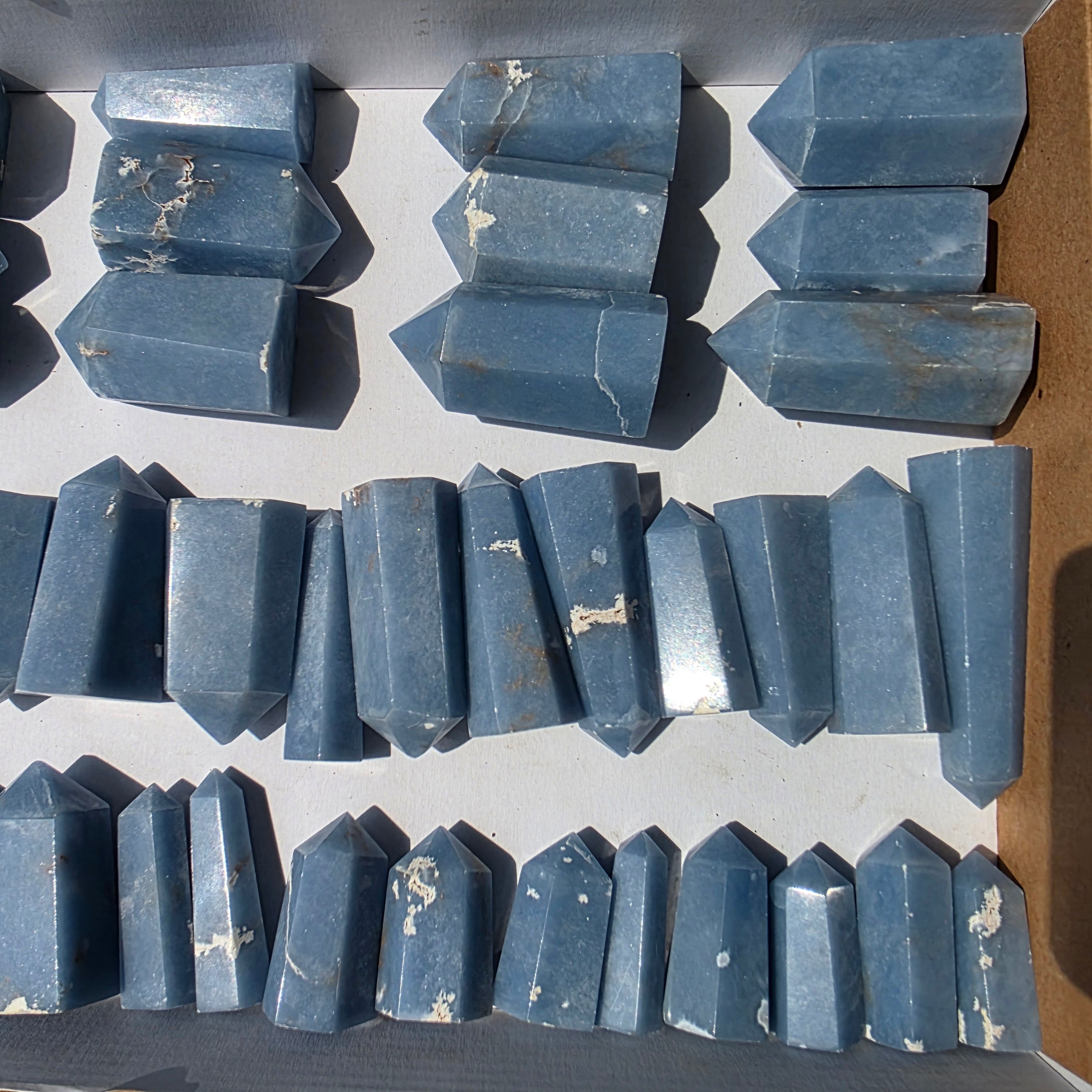 Lot 39 pcs Angelite Tower