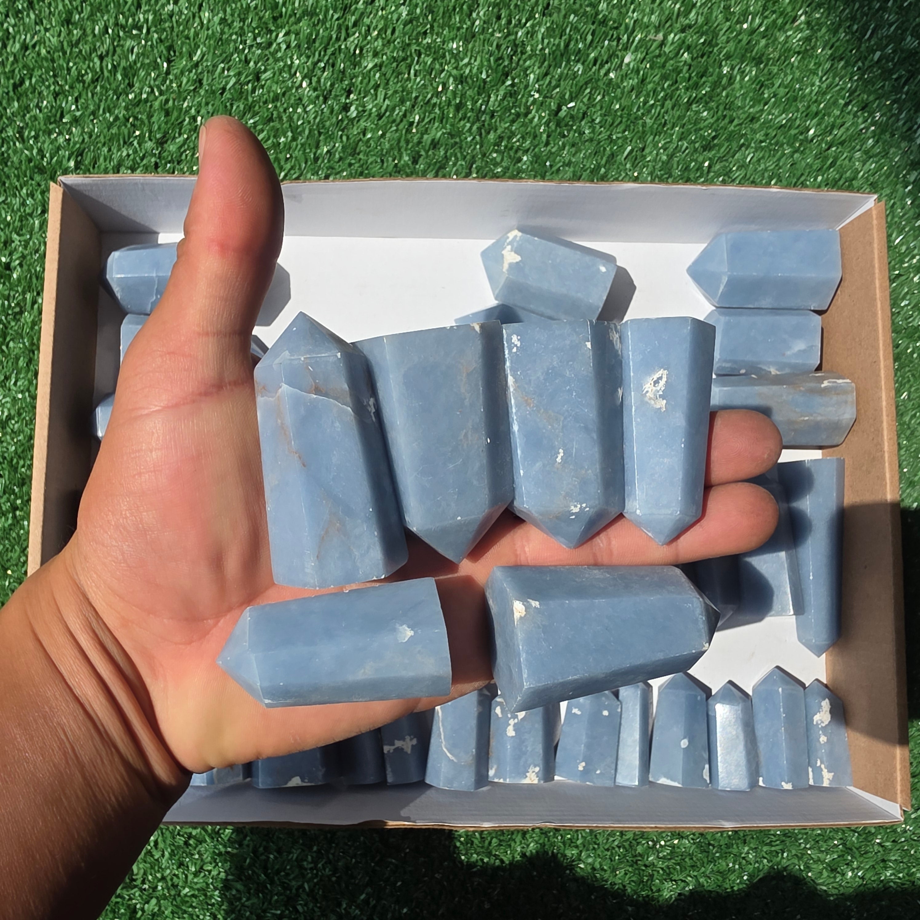 Lot 39 pcs Angelite Tower