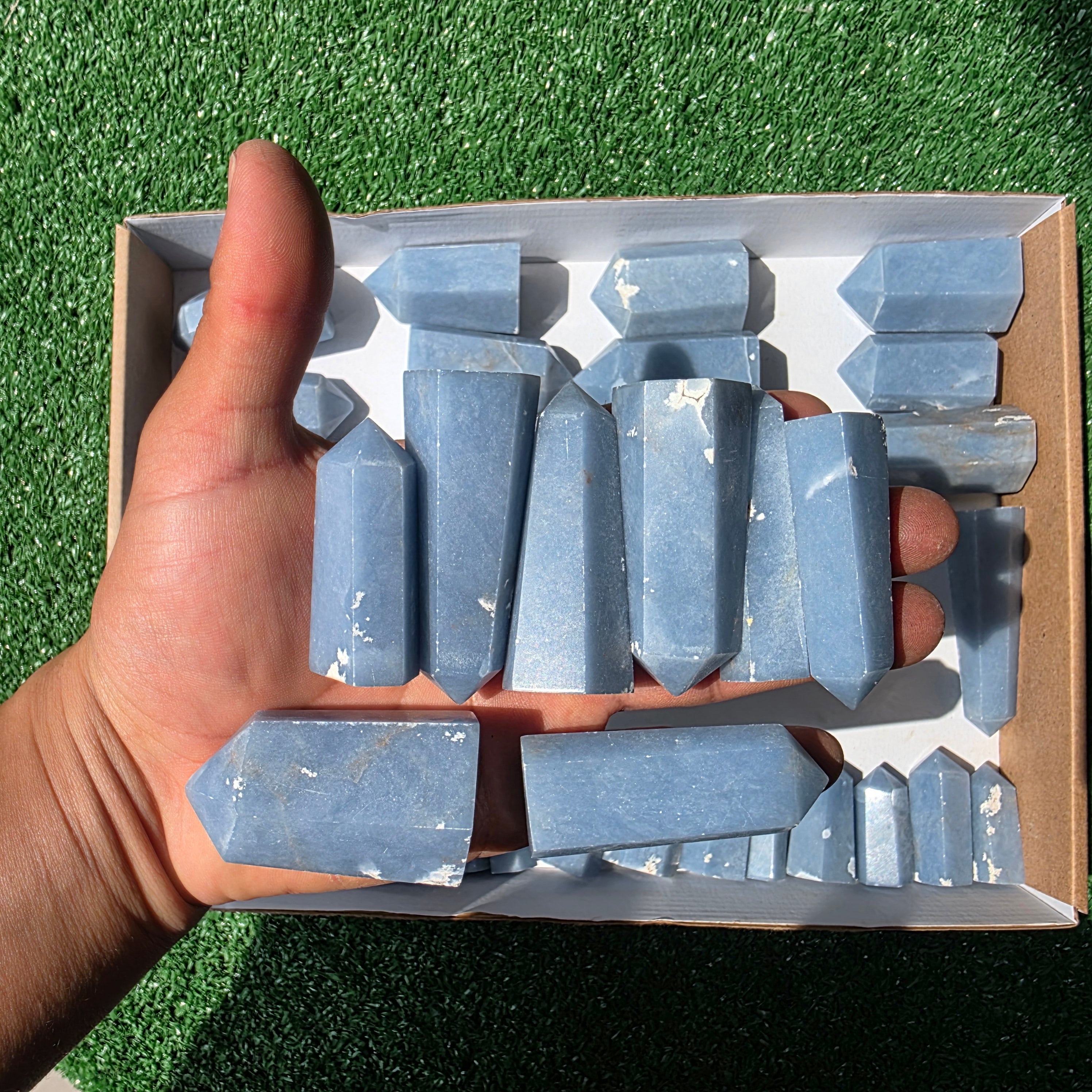 Lot 39 pcs Angelite Tower